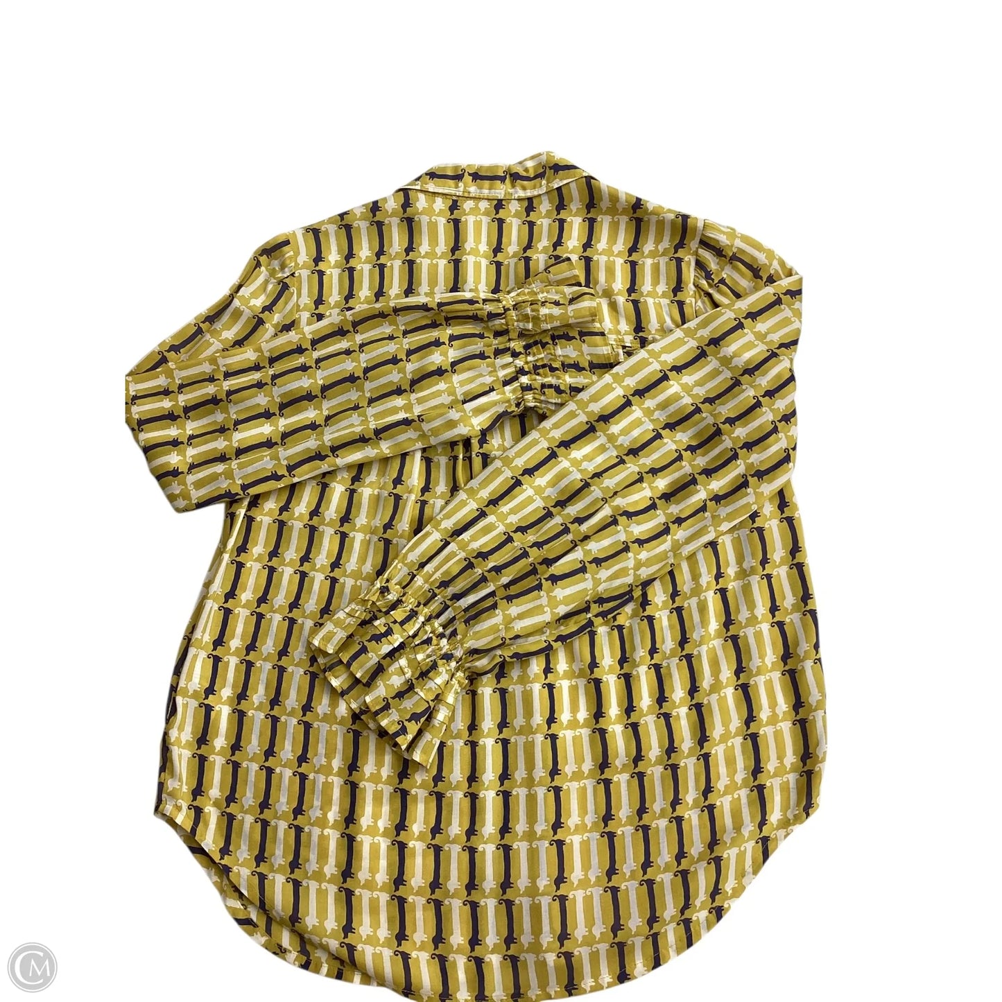 Blouse Long Sleeve By Maeve In Yellow, Size: S