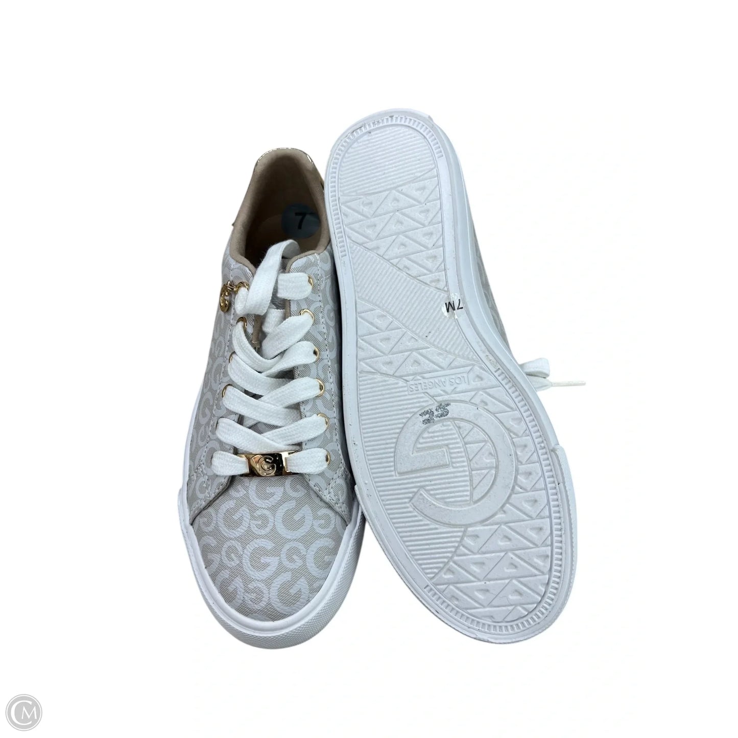 Shoes Sneakers By Guess In Beige, Size: 7