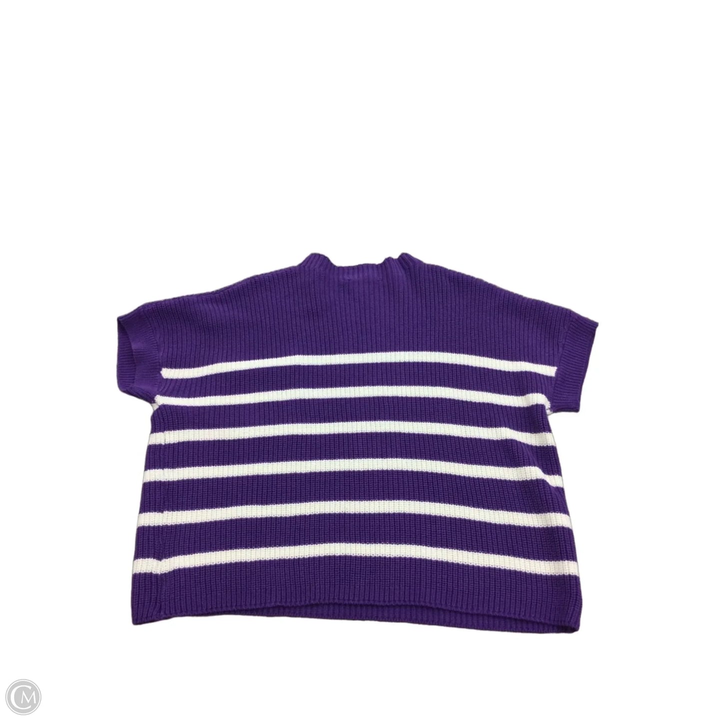 Sweater Short Sleeve By She + Sky In Striped Pattern, Size: M