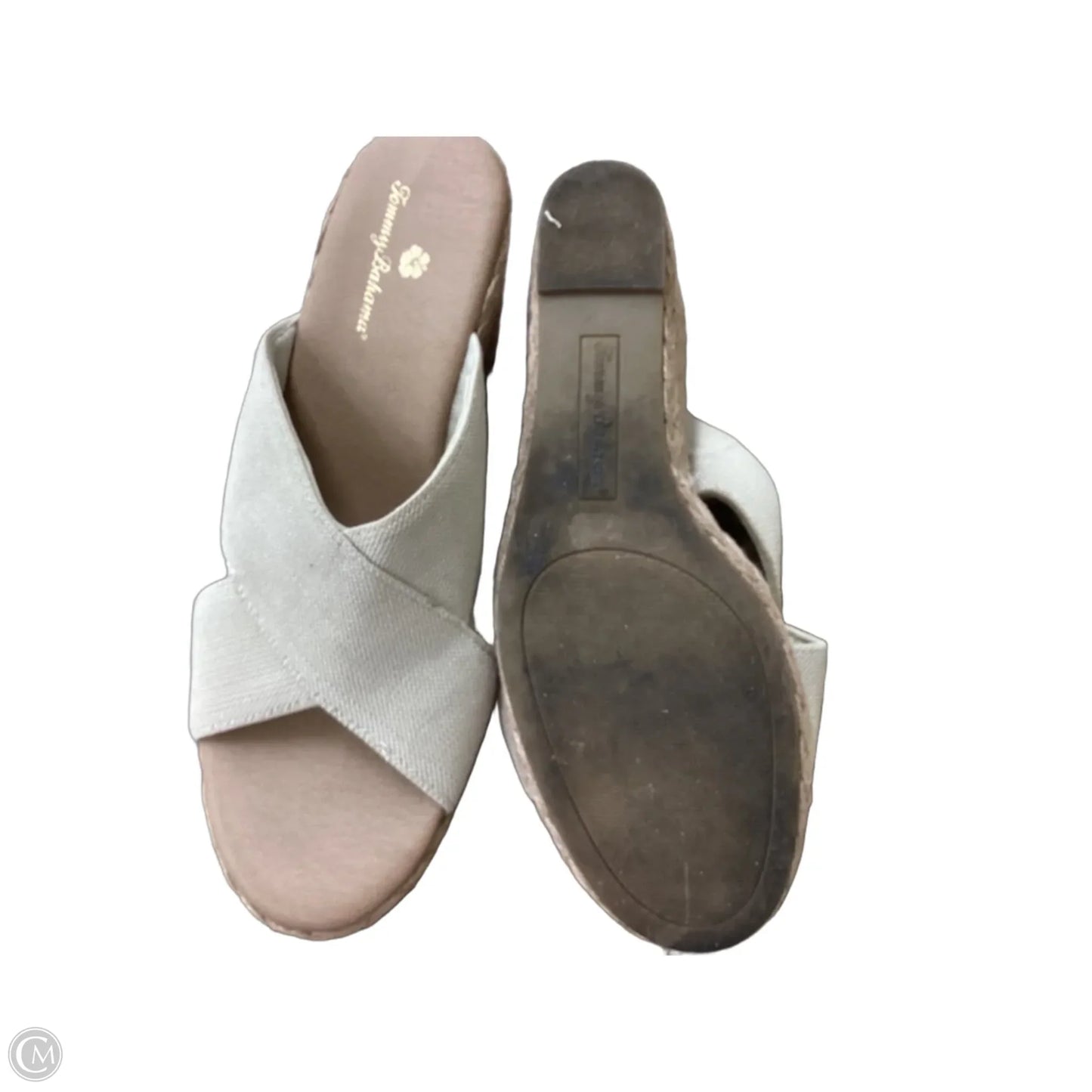 Sandals Heels Wedge By Tommy Bahama In Beige, Size: 9