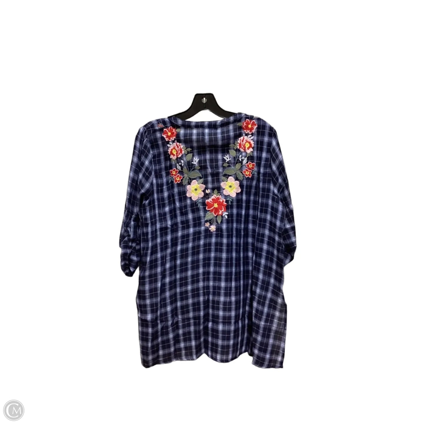 Top Long Sleeve By Andree By Unit In Navy, Size: L