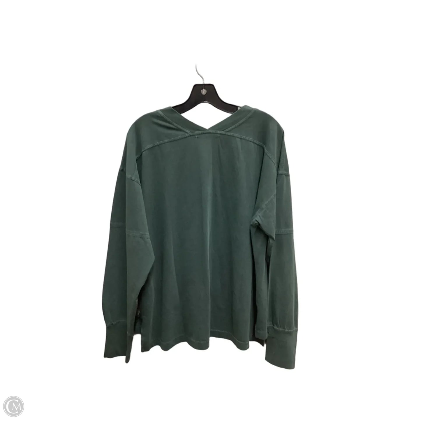 Top Long Sleeve Basic By Rae Mode In Green, Size: M