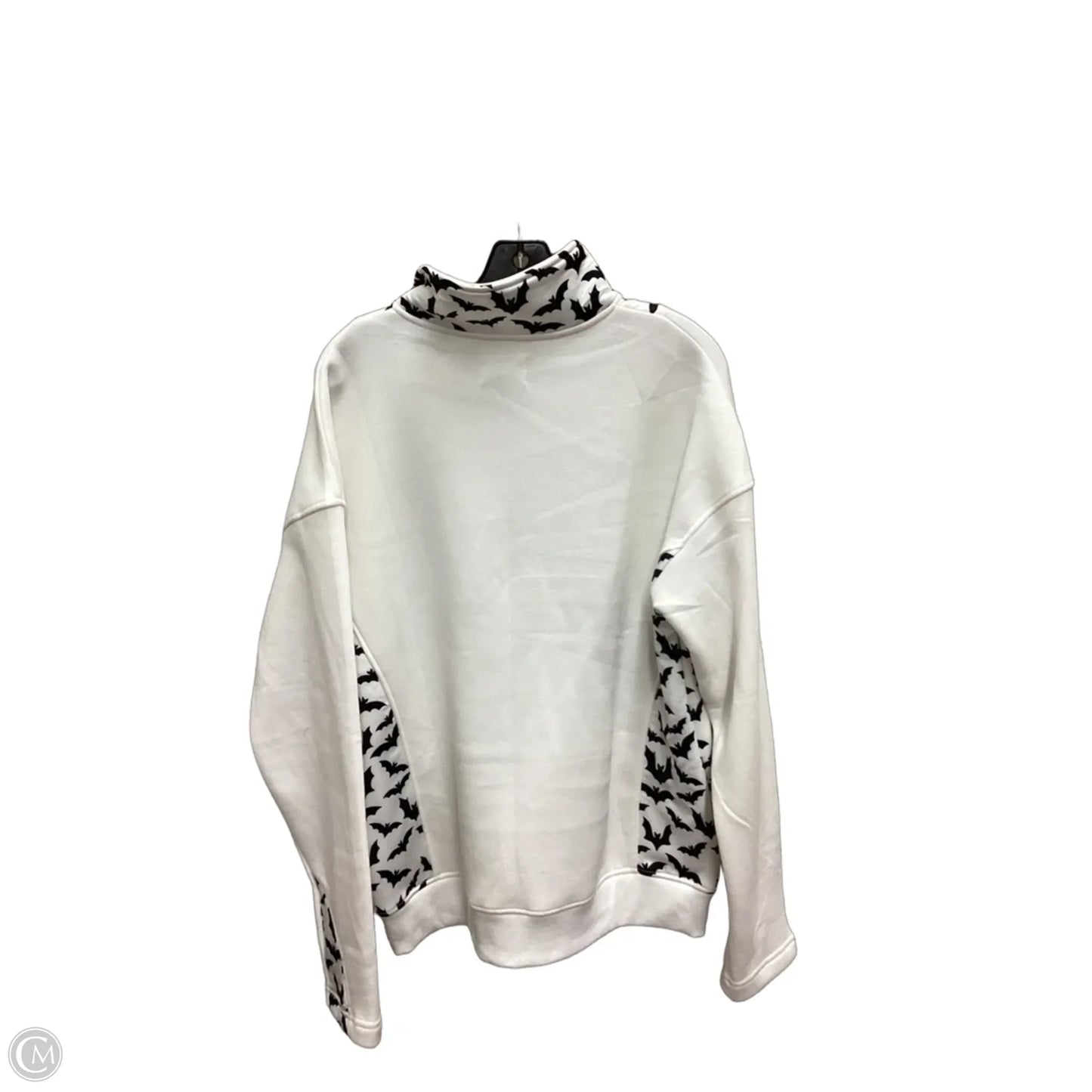 Sweatshirt Collar By Clothes Mentor In Black & White, Size: M