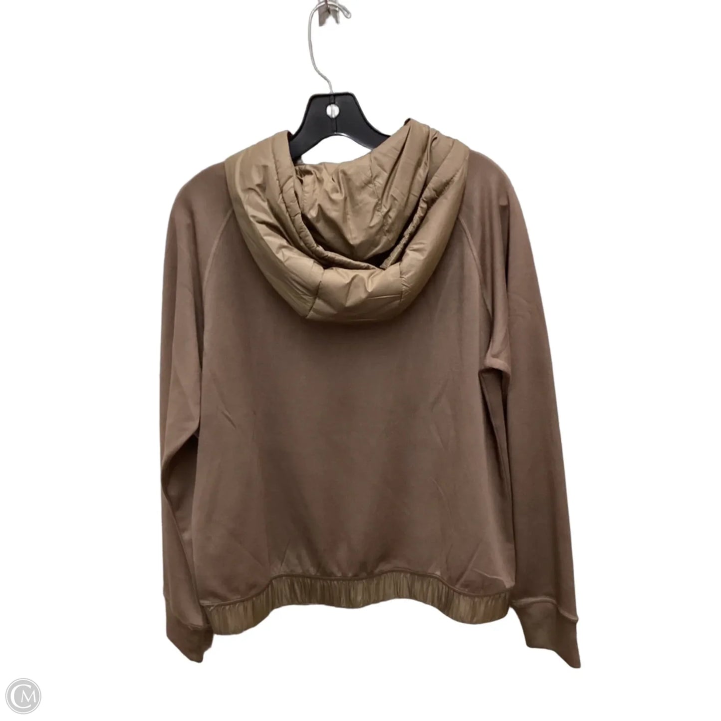Athletic Top Long Sleeve Hoodie By Mono B In Brown, Size: M