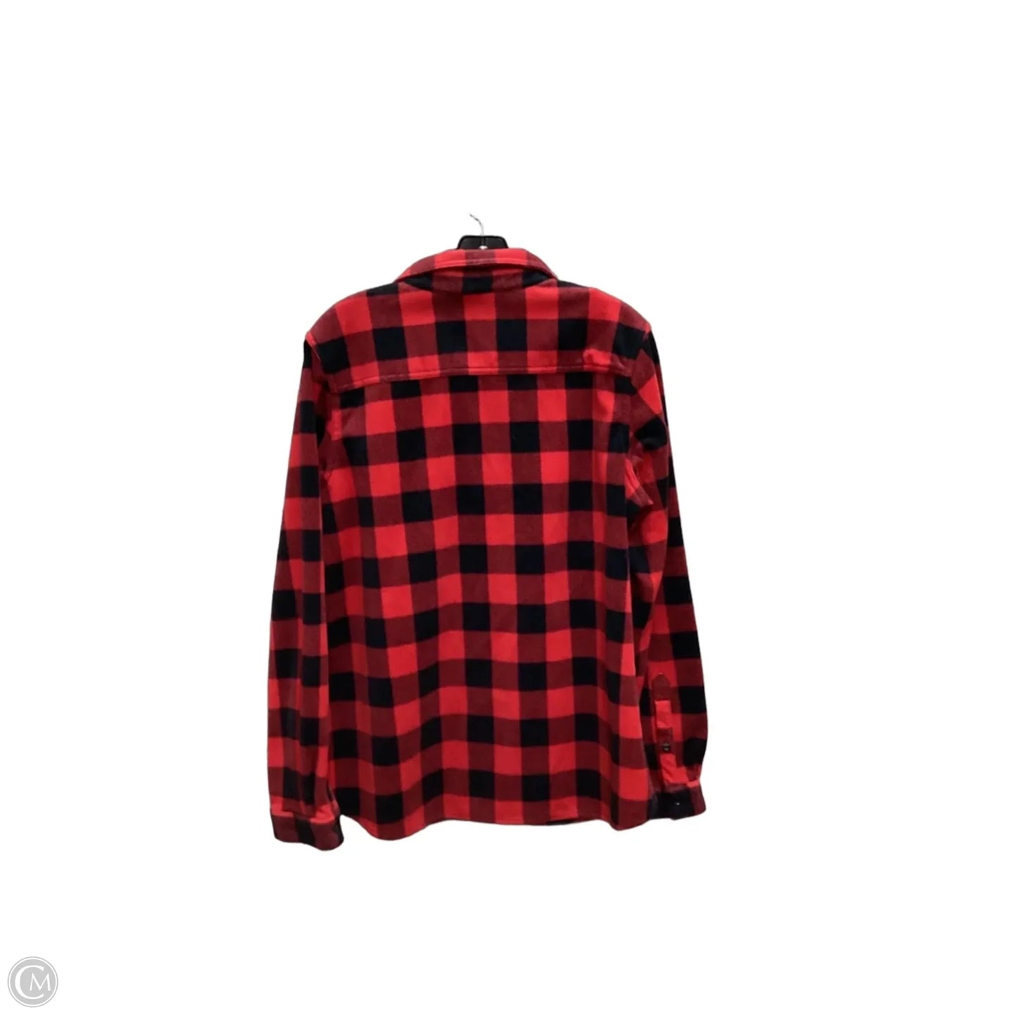 Top Long Sleeve By Clothes Mentor In Checkered Pattern, Size: L