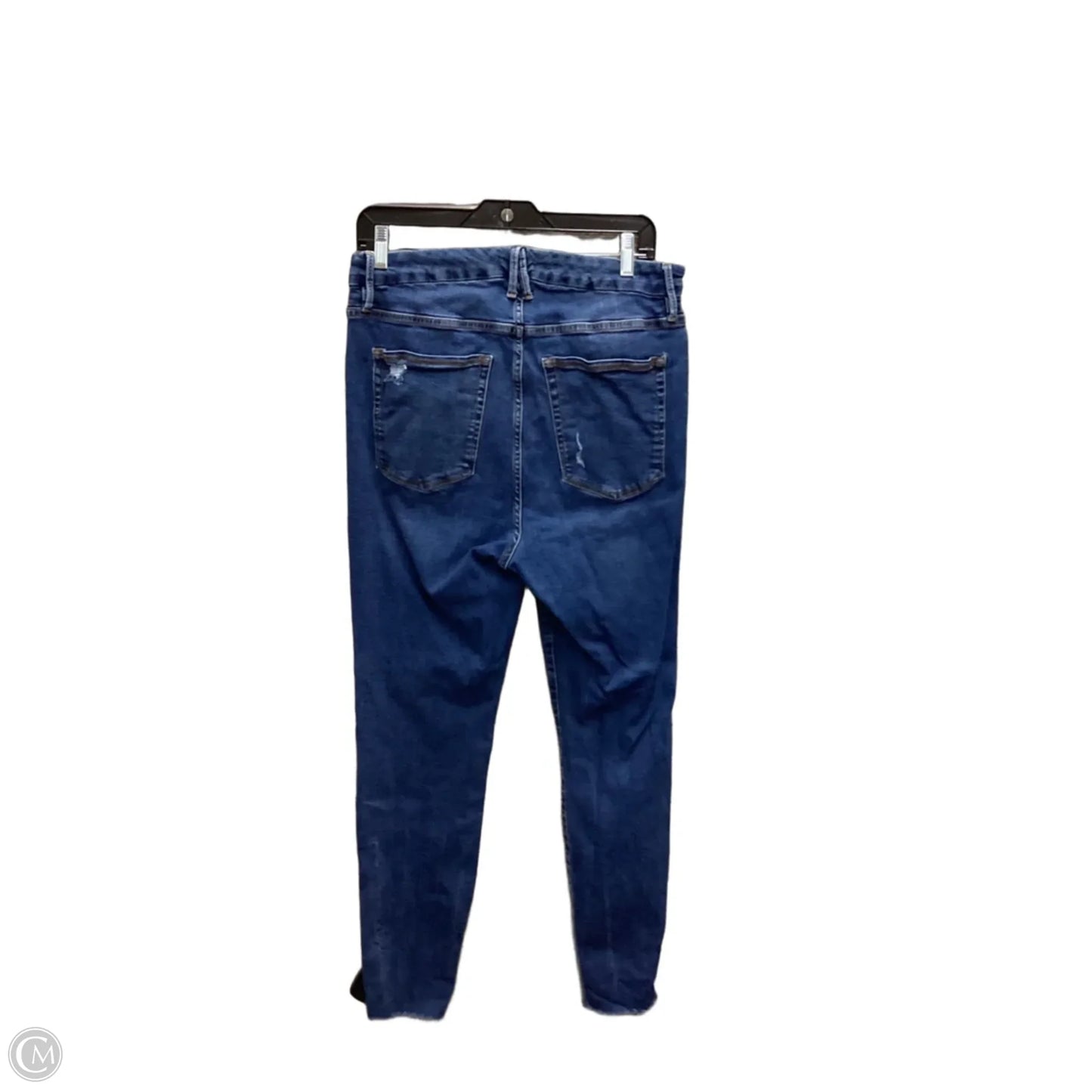Jeans Skinny By Good American In Blue Denim, Size: 16