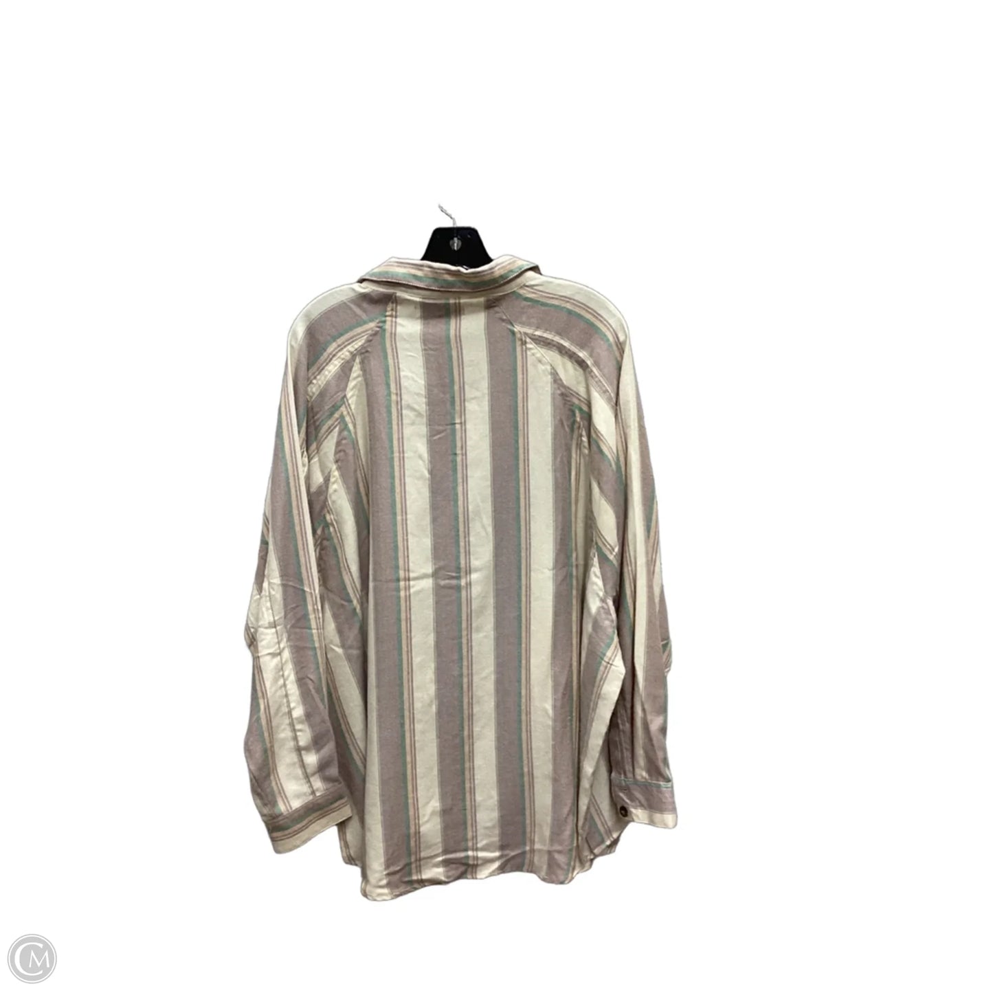 Top Long Sleeve By Stoosh In Striped Pattern, Size: L