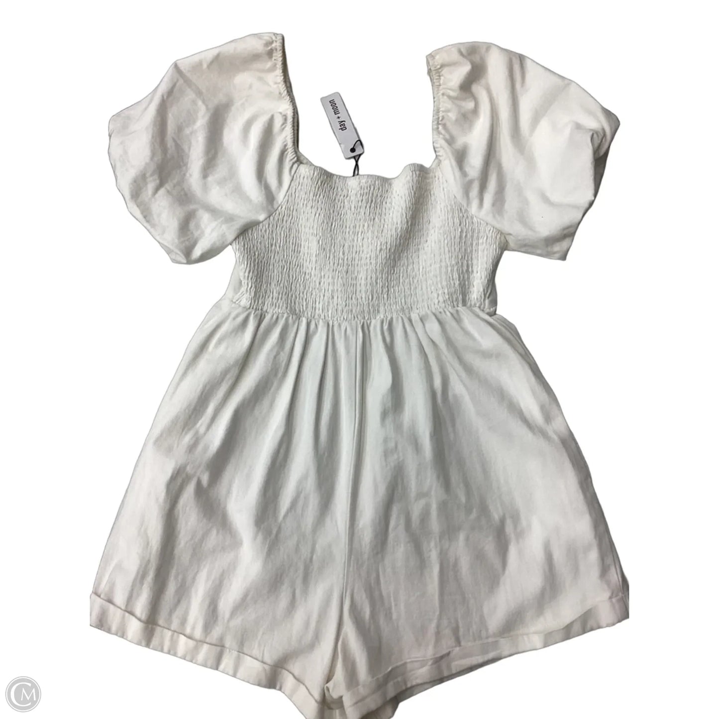 Romper By Day + Moon In White, Size: S