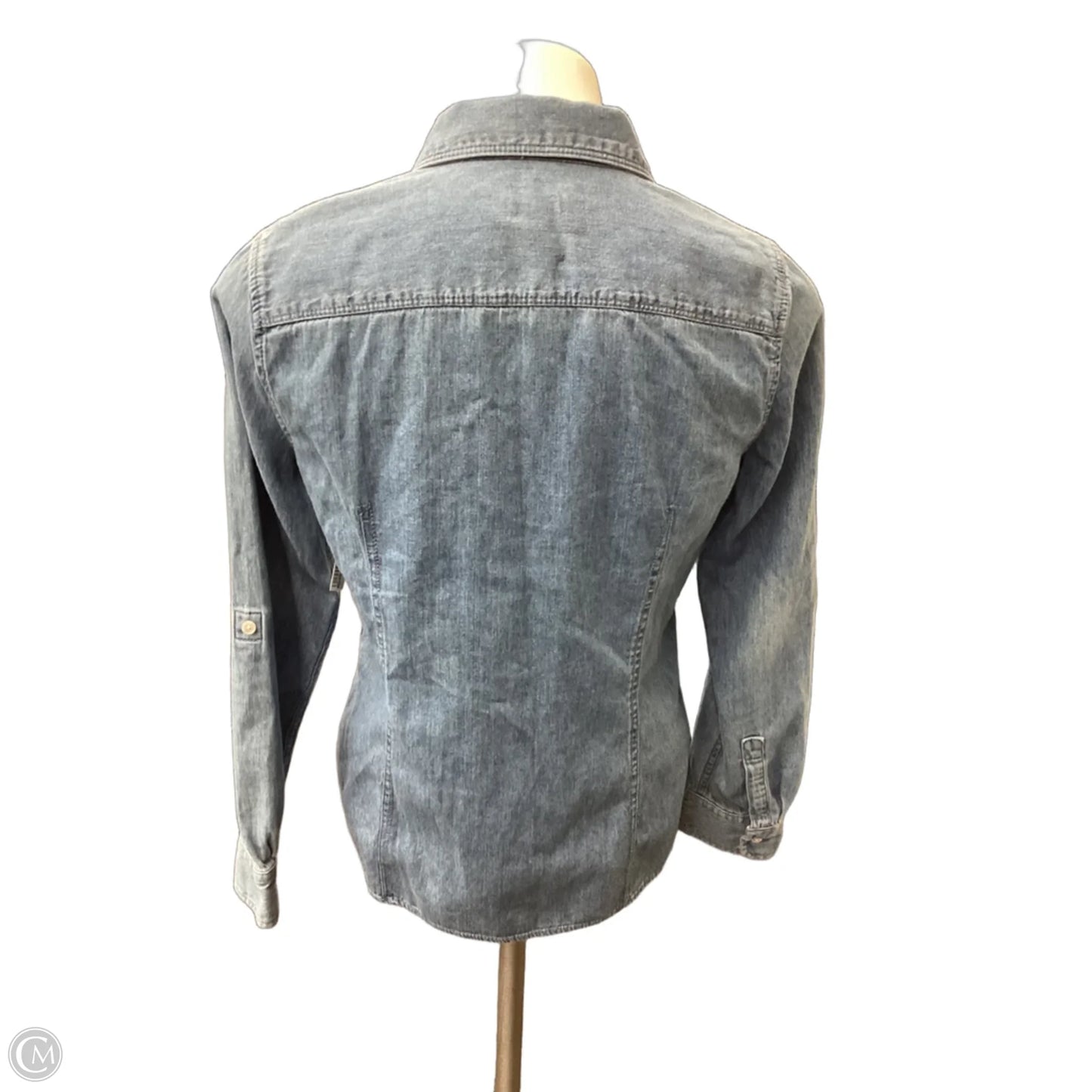 Top Long Sleeve By Talbots In Blue, Size: M