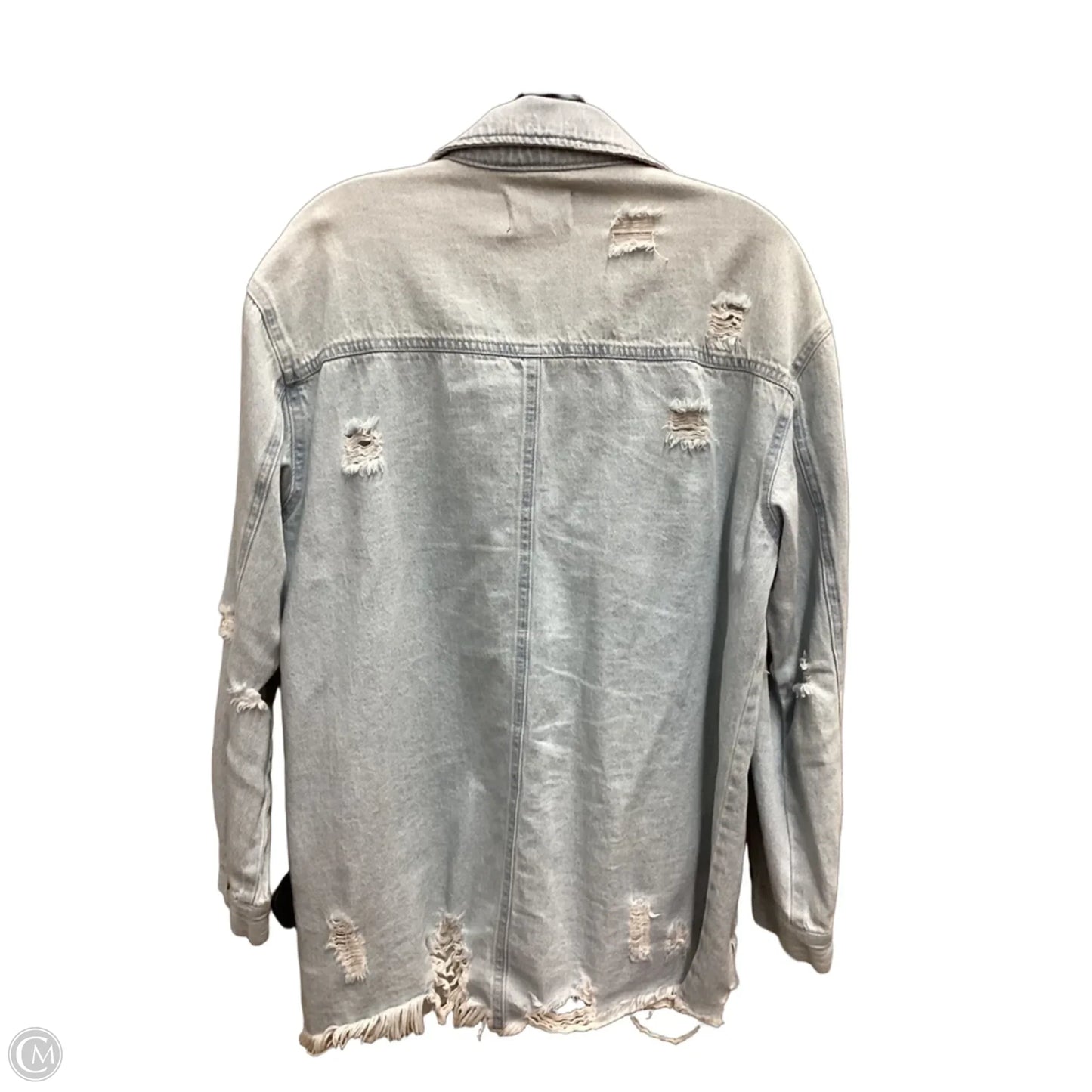 Top Long Sleeve By Risen In Blue Denim, Size: S