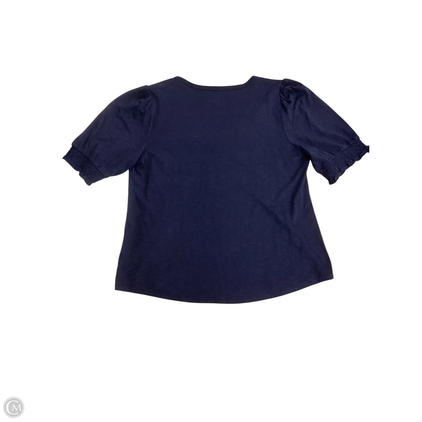 Top Short Sleeve By Talbots In Navy, Size: Xl