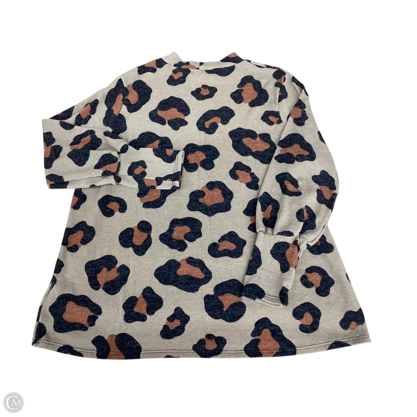 Top Long Sleeve Basic By Perfect Peach In Animal Print, Size: 1x