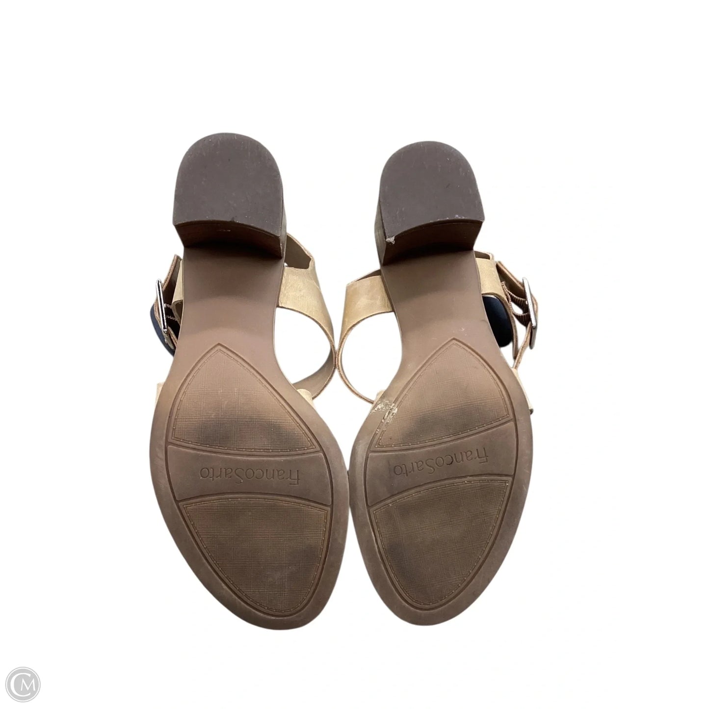 Sandals Heels Block By Franco Sarto In Tan, Size: 7.5