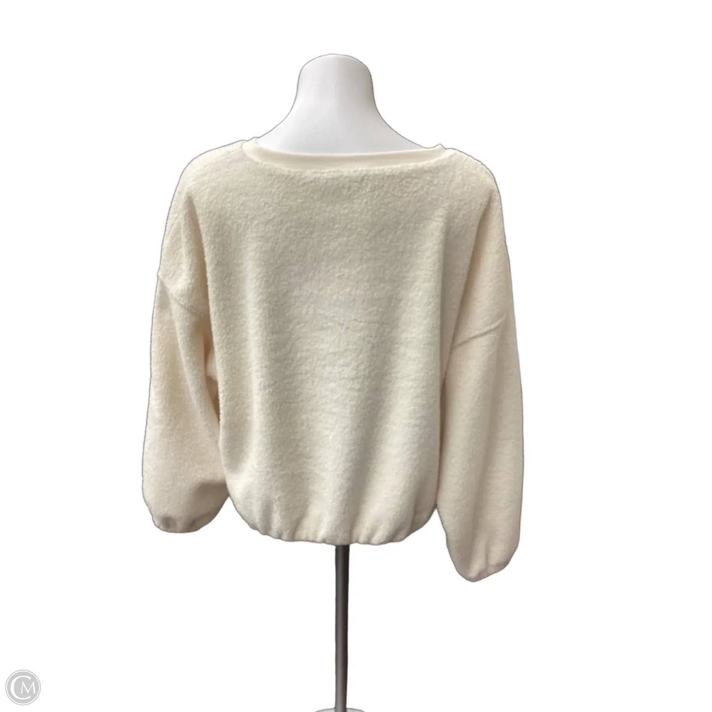Sweatshirt Crewneck By Loft In Cream, Size: Xl