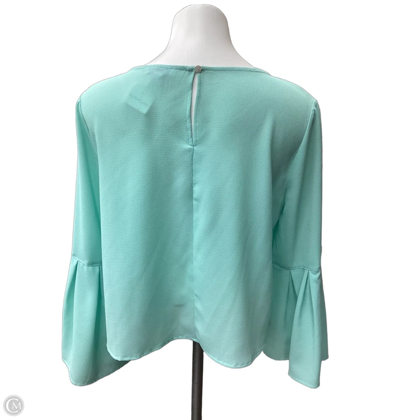 Blouse Long Sleeve By She + Sky In Aqua, Size: M