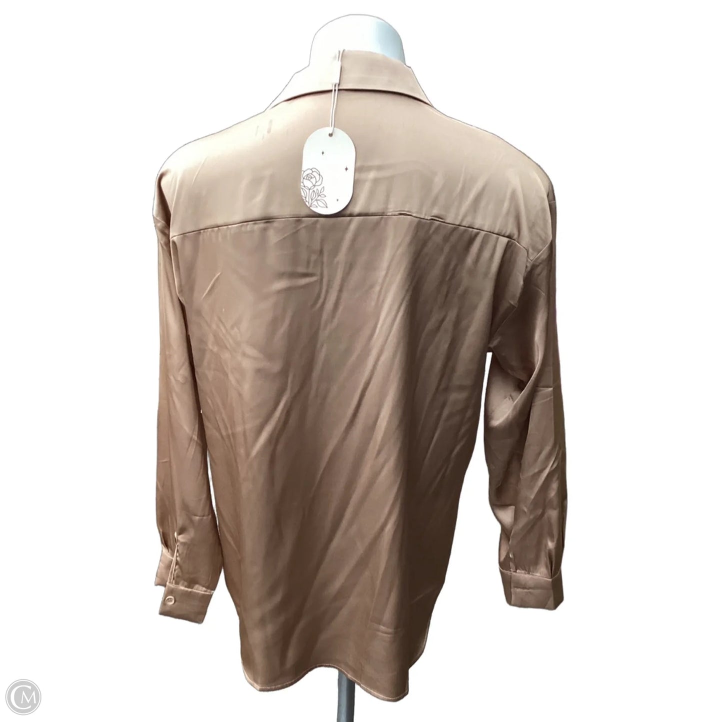 Blouse Long Sleeve By Clothes Mentor In Orange, Size: M