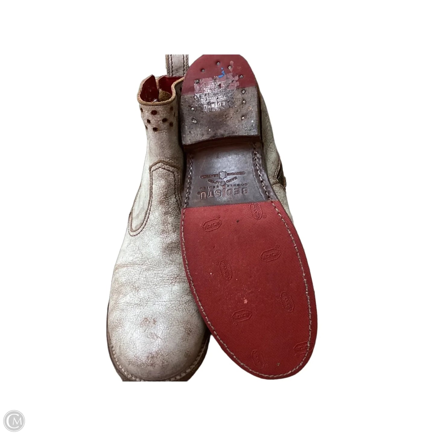 Boots Ankle Flats By Bed Stu In Cream, Size: 9