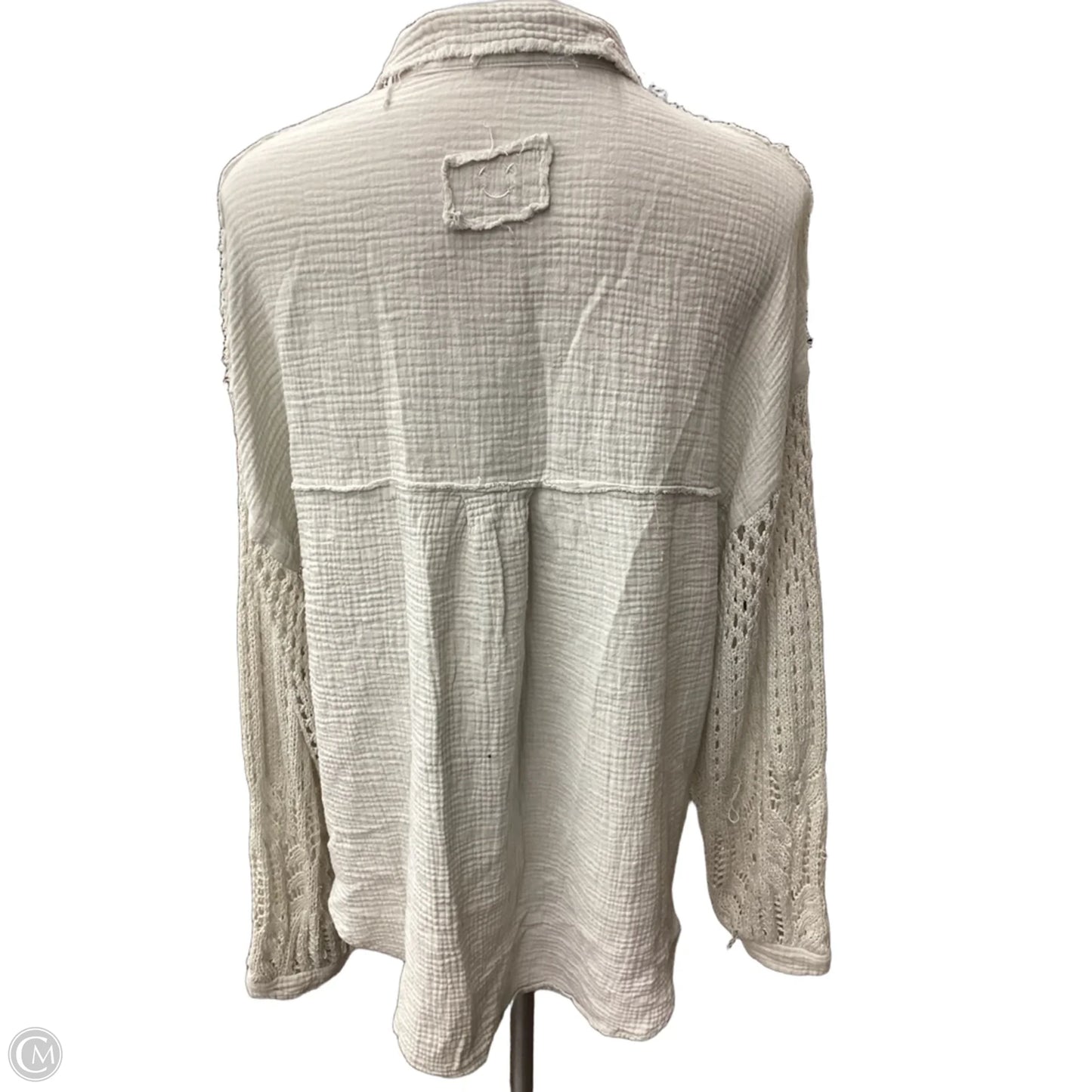 Top Long Sleeve By Pol In Taupe, Size: S