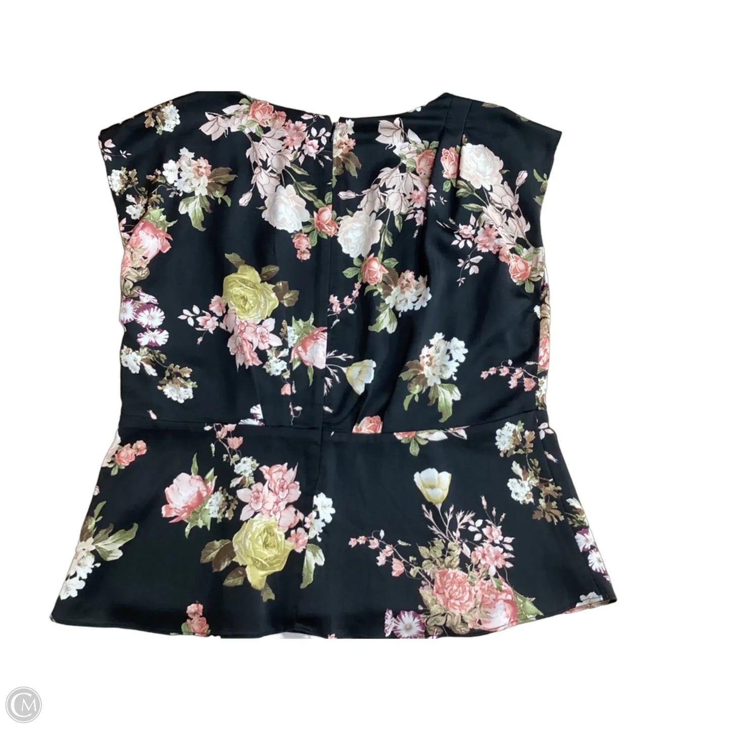 Blouse Short Sleeve By Vince Camuto In Floral Print, Size: L