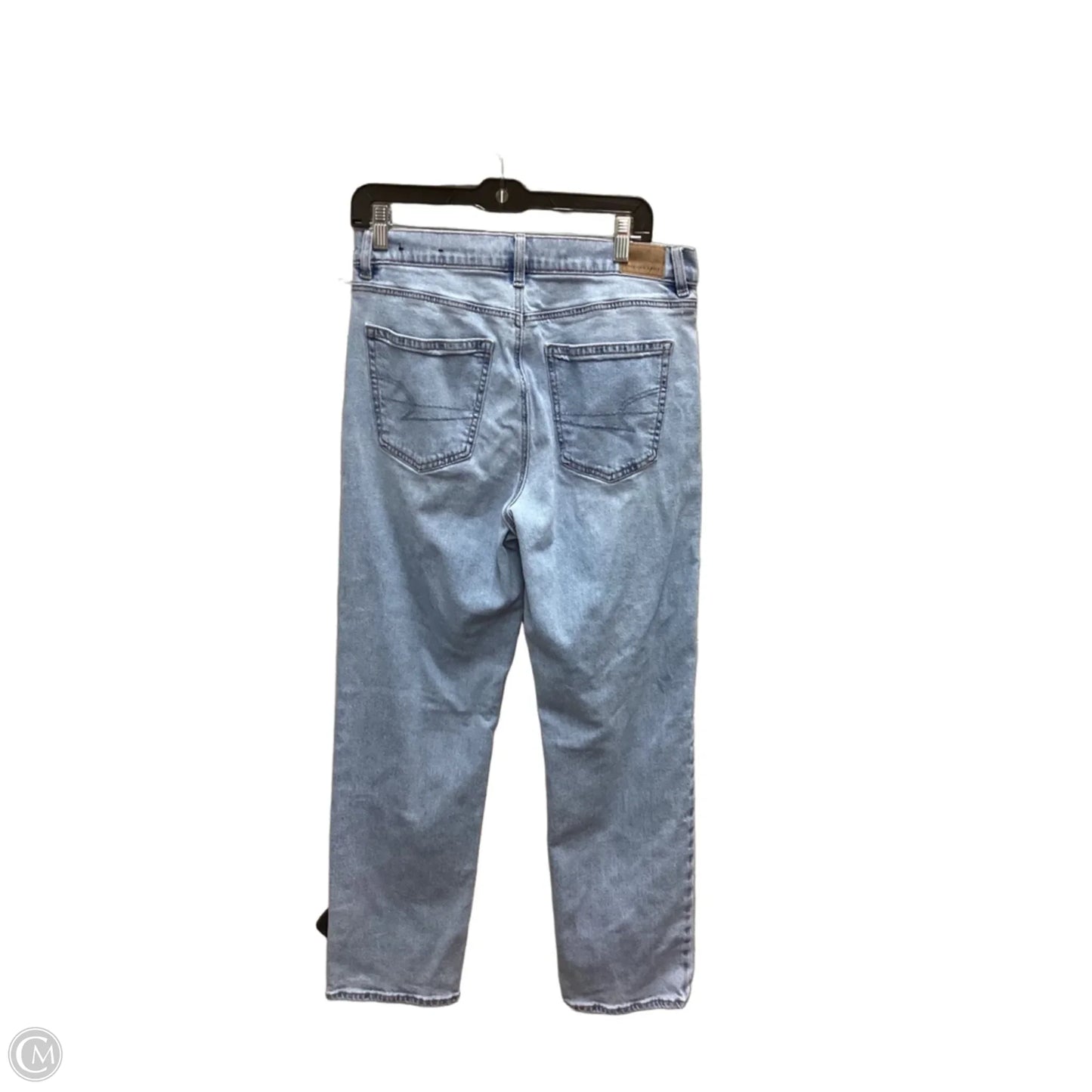 Jeans Straight By American Eagle In Blue Denim, Size: 10
