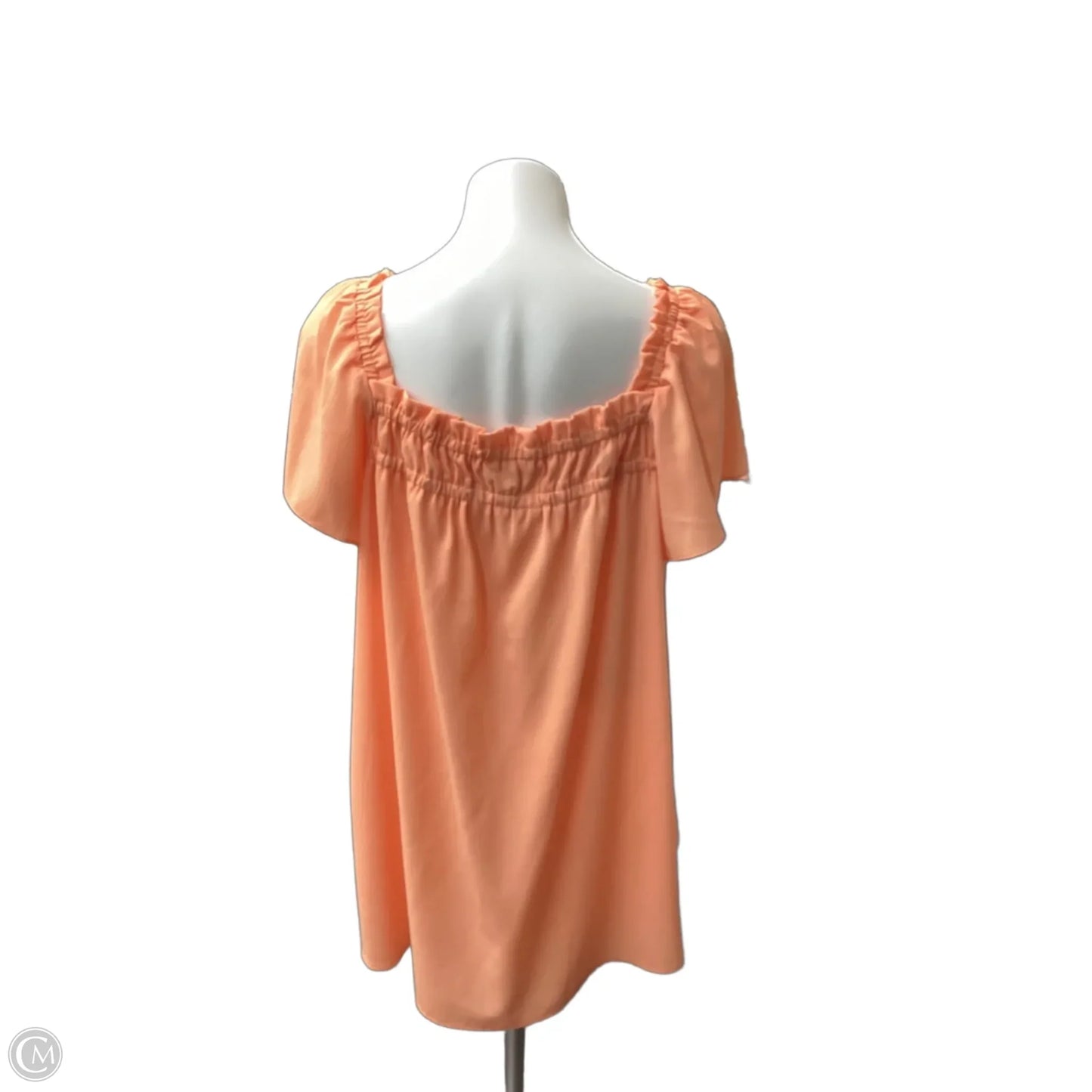 Blouse Short Sleeve By Cotton Bleu In Orange, Size: 2x