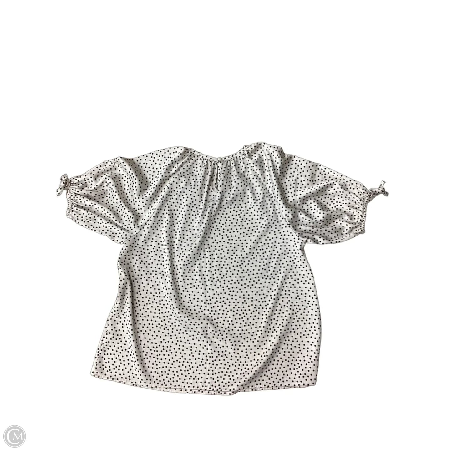 Blouse Short Sleeve By Clothes Mentor In Polkadot Pattern, Size: S