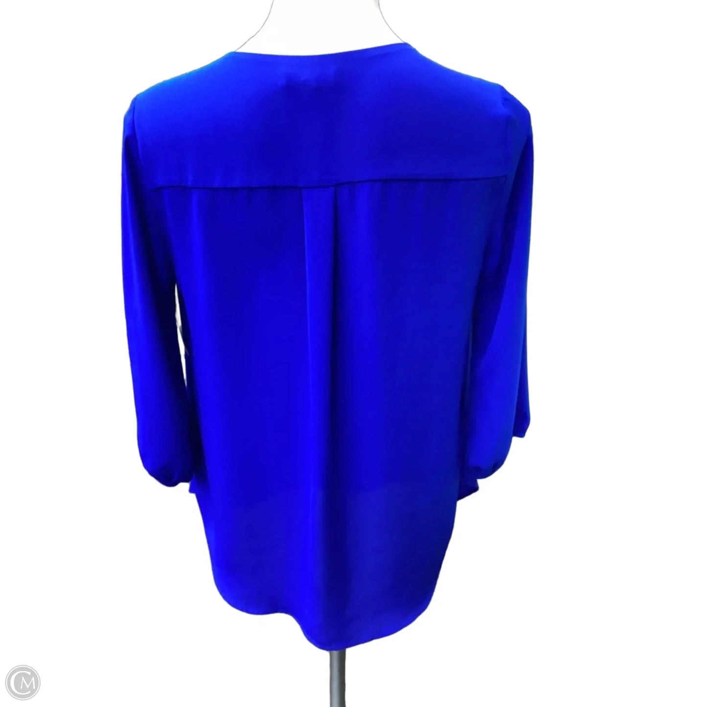 Blouse 3/4 Sleeve By Pleione In Blue, Size: M