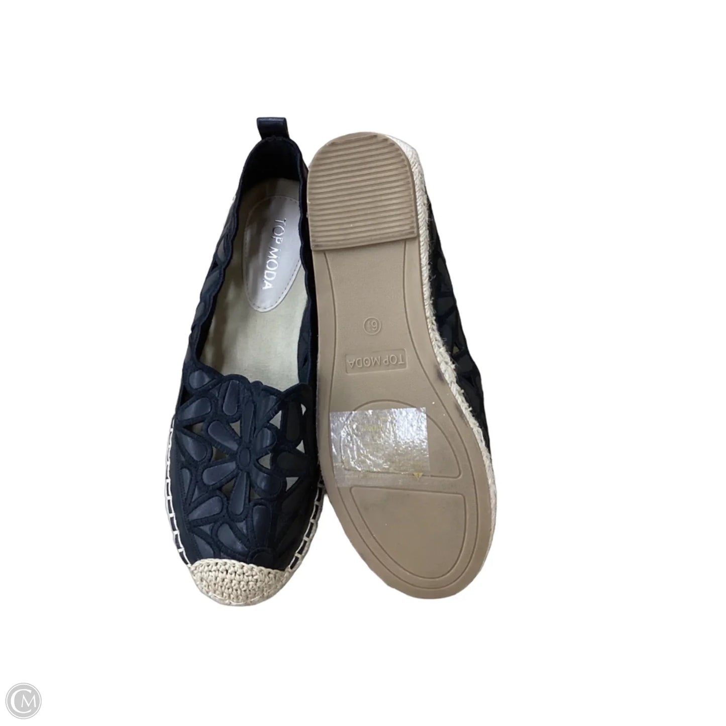Shoes Flats By Top Moda In Black, Size: 6.5
