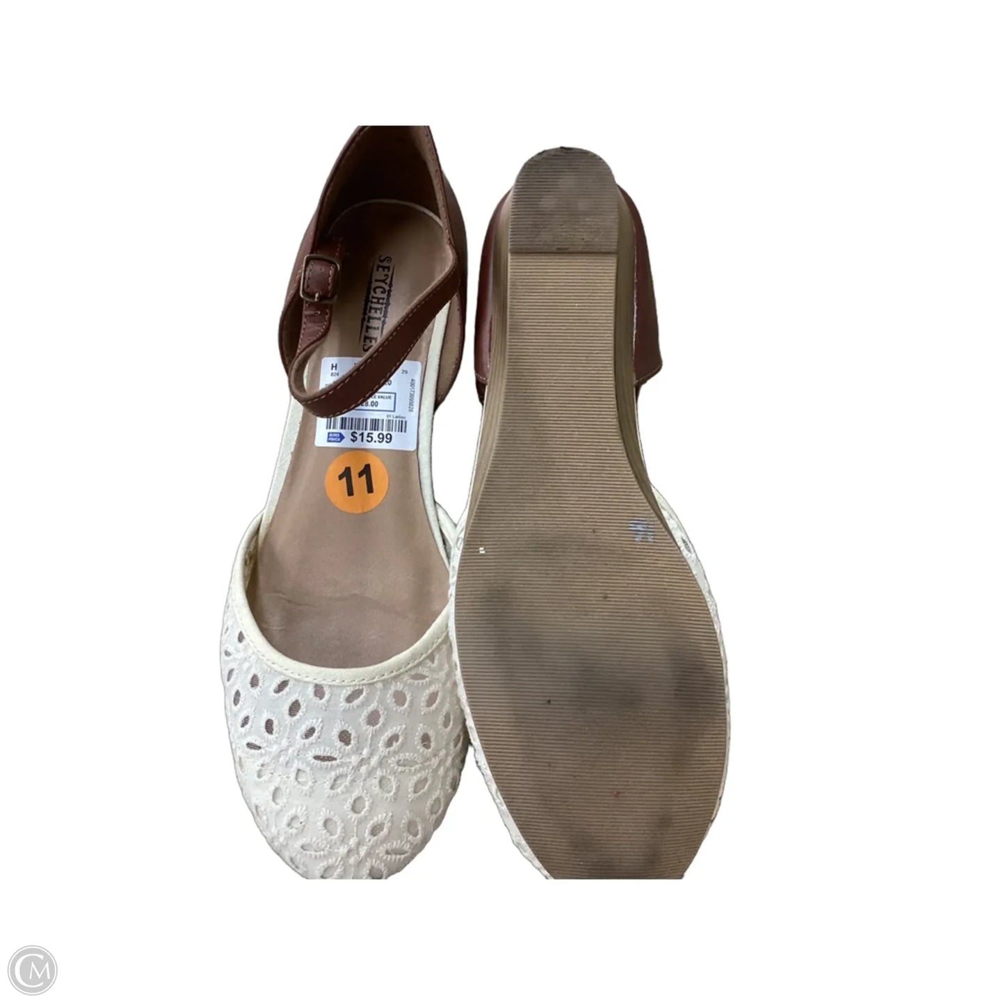 Shoes Flats By Seychelles In Brown & Cream, Size: 11