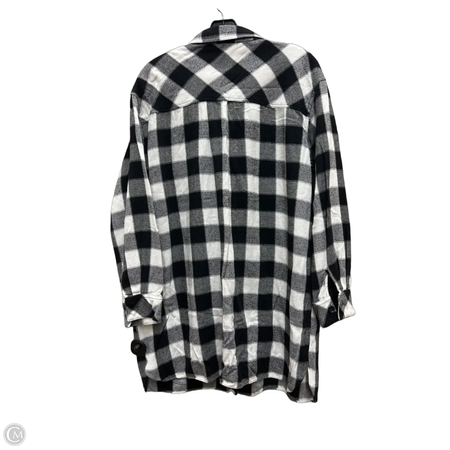 Top Long Sleeve By Ee Some In Checkered Pattern, Size: S