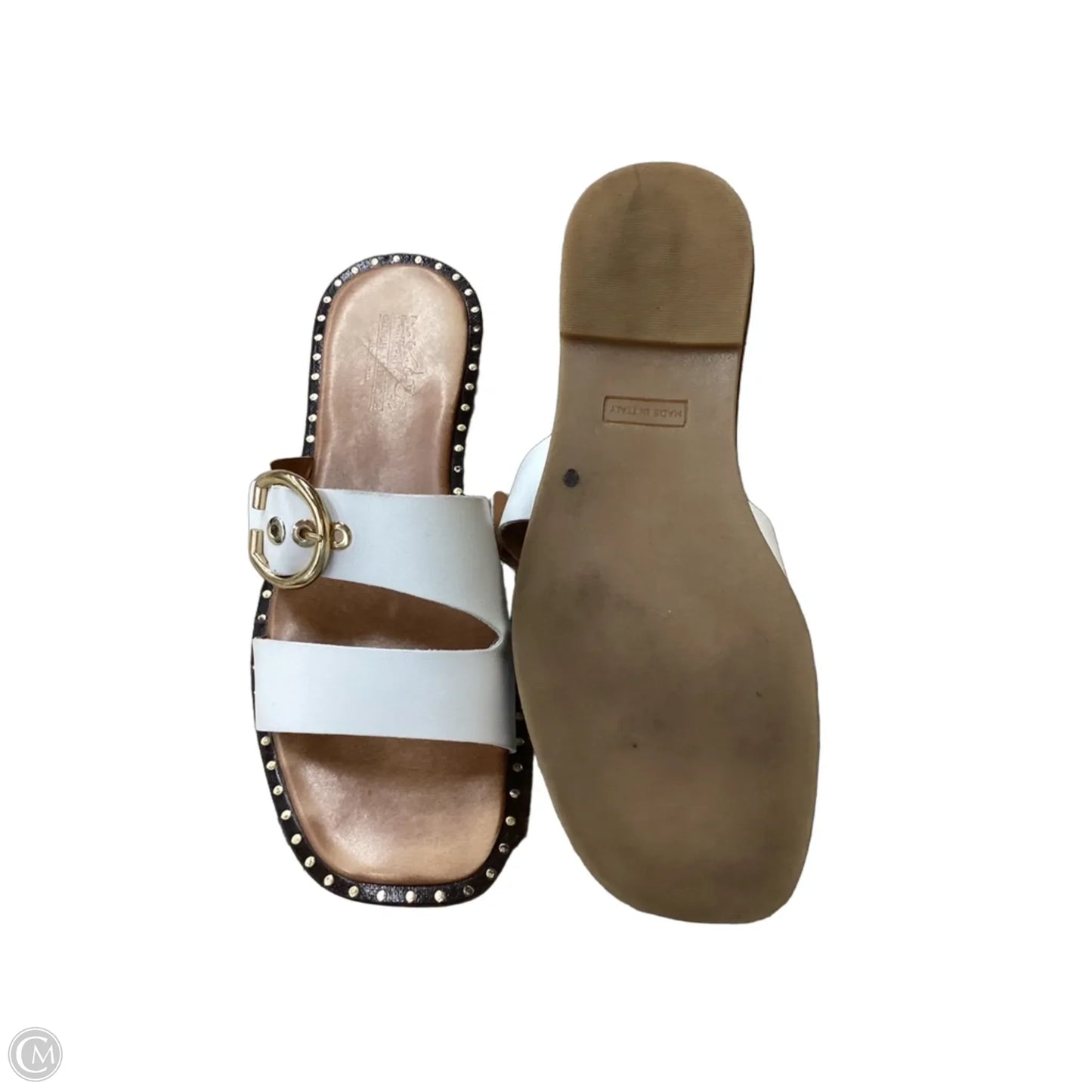 Sandals Flats By Coach And Four In White, Size: 8