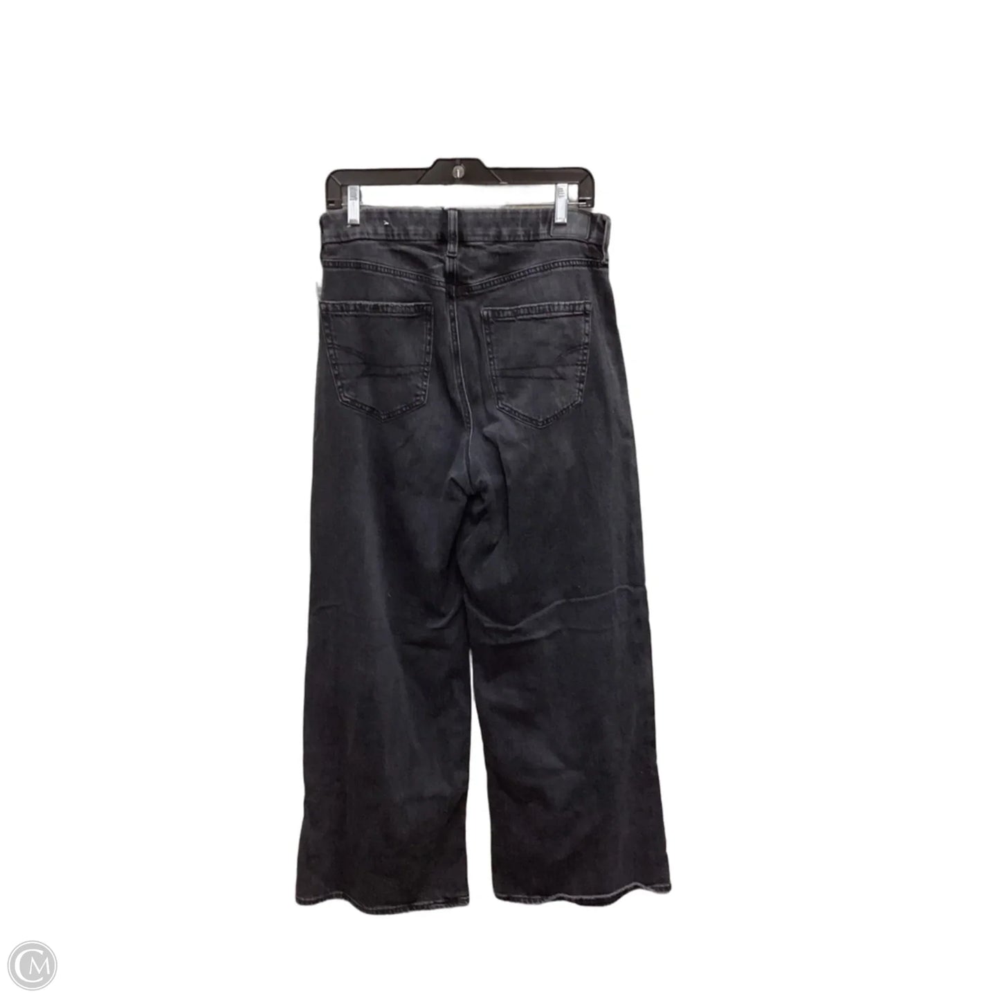 Jeans Wide Leg By American Eagle In Black, Size: 10