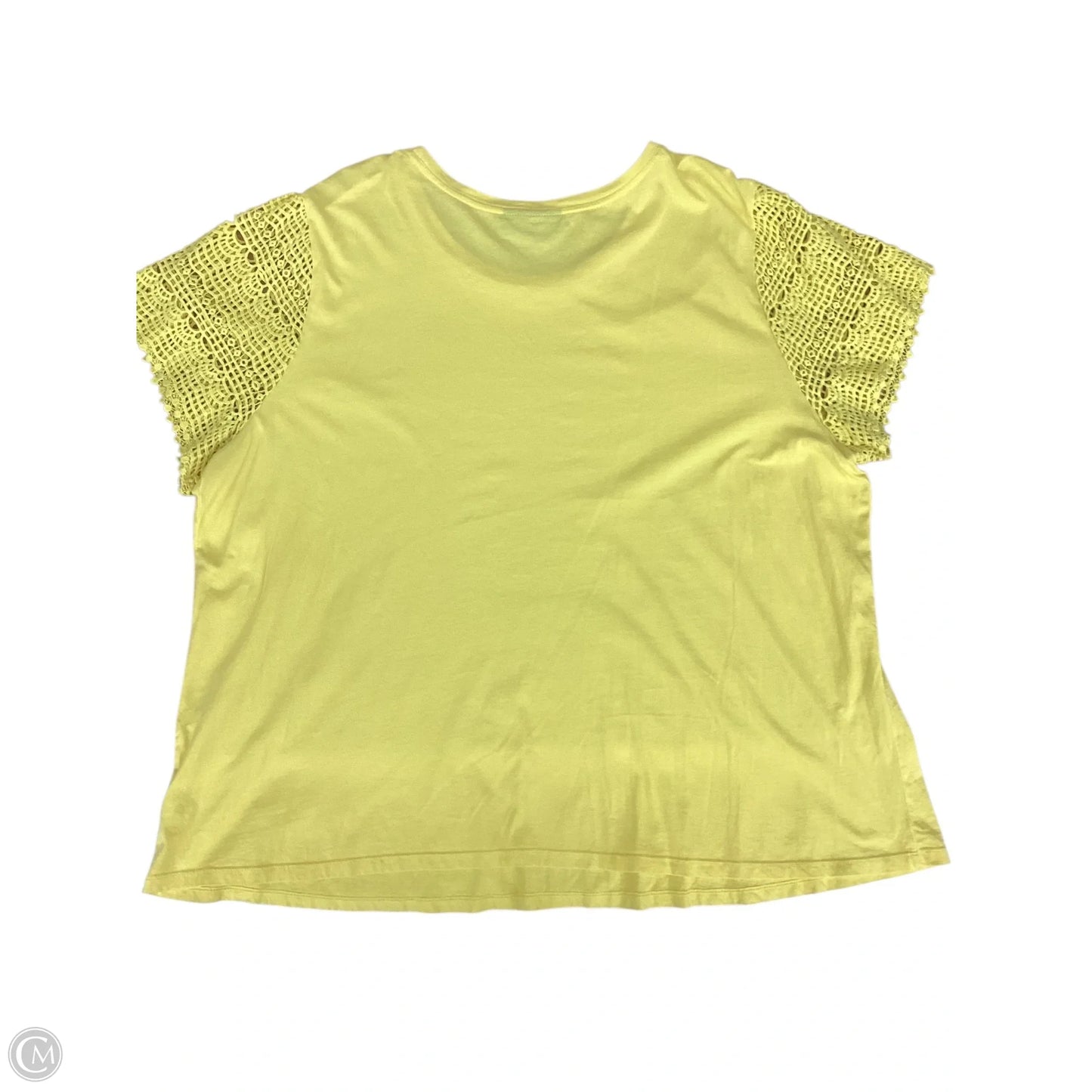 Top Short Sleeve By Lane Bryant In Yellow, Size: 22