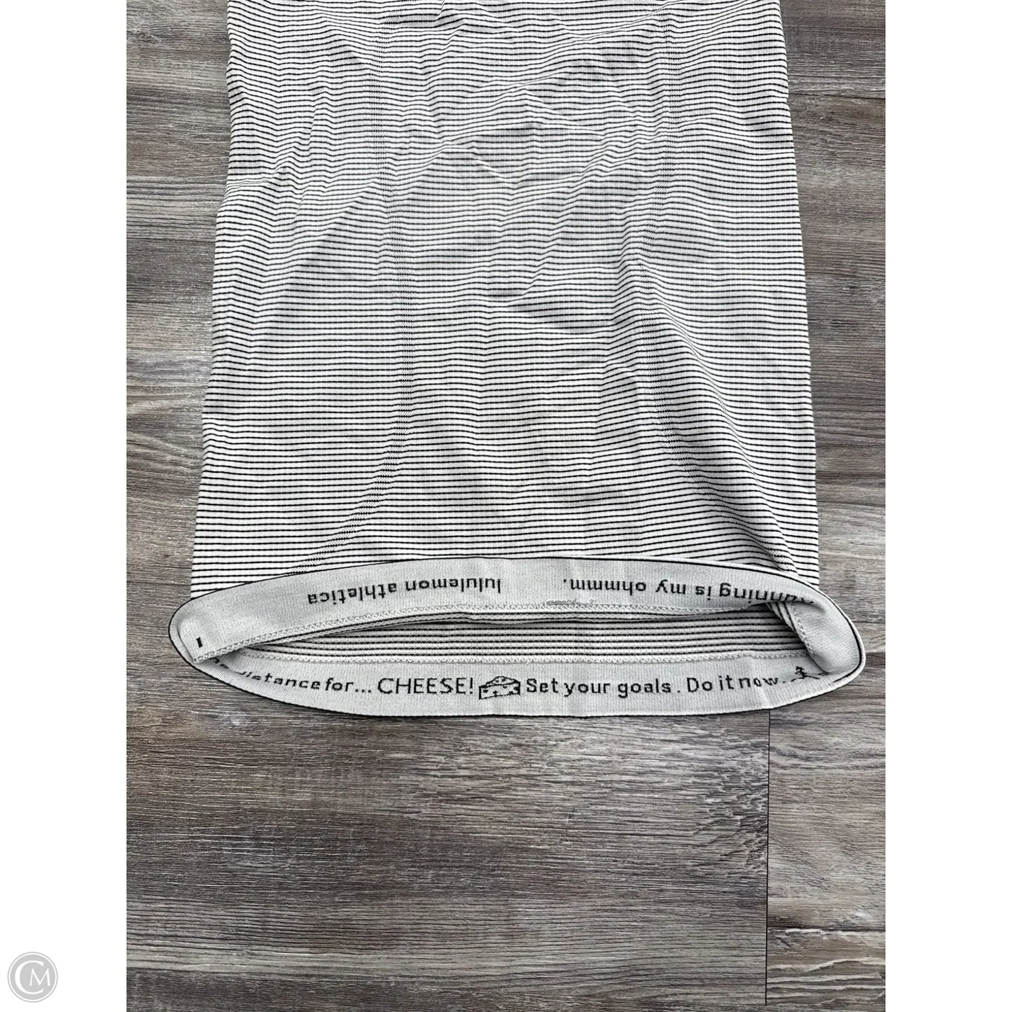 Athletic Tank Top By Lululemon In Black & White, Size: Xs