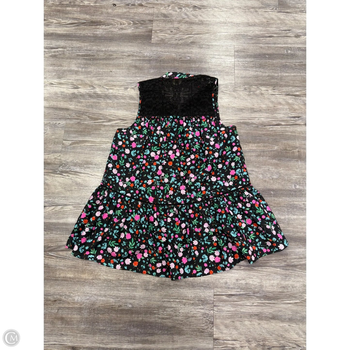 Top Sleeveless Designer By Kate Spade In Floral Print, Size: S