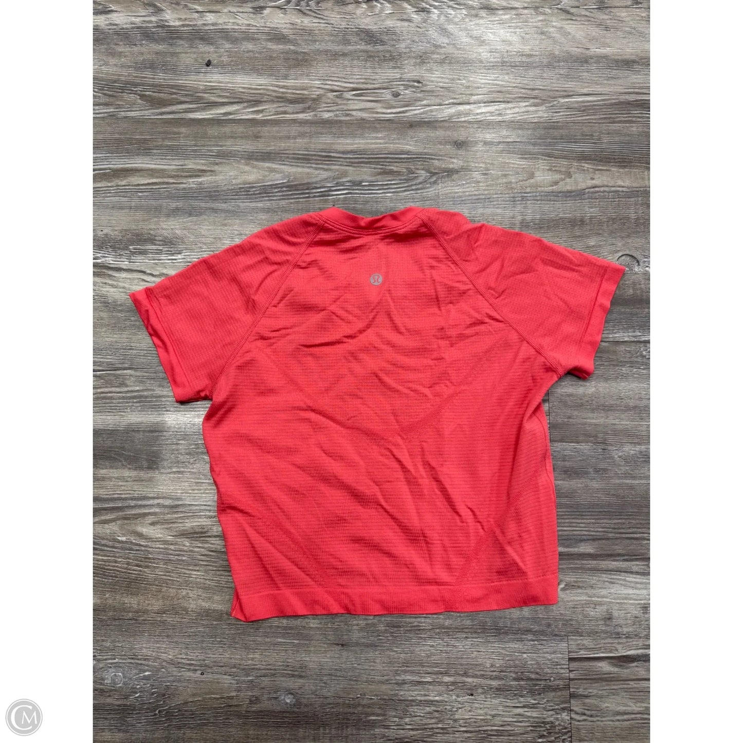 Athletic Top Short Sleeve By Lululemon In Coral, Size: Xs