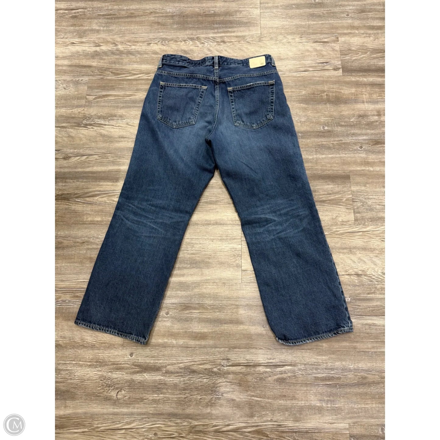 Jeans Straight By Ag Jeans In Blue Denim, Size: 14