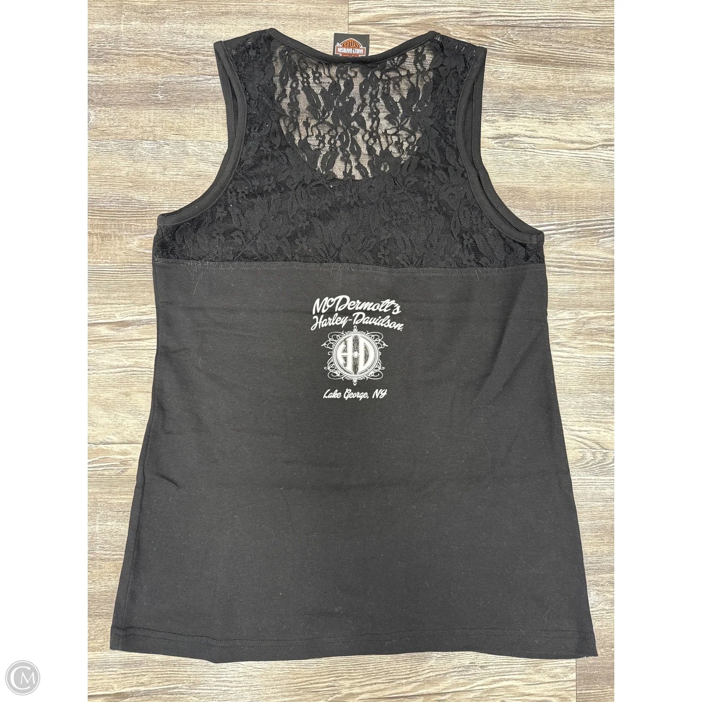 Tank Top By Harley Davidson In Black & Orange, Size: L