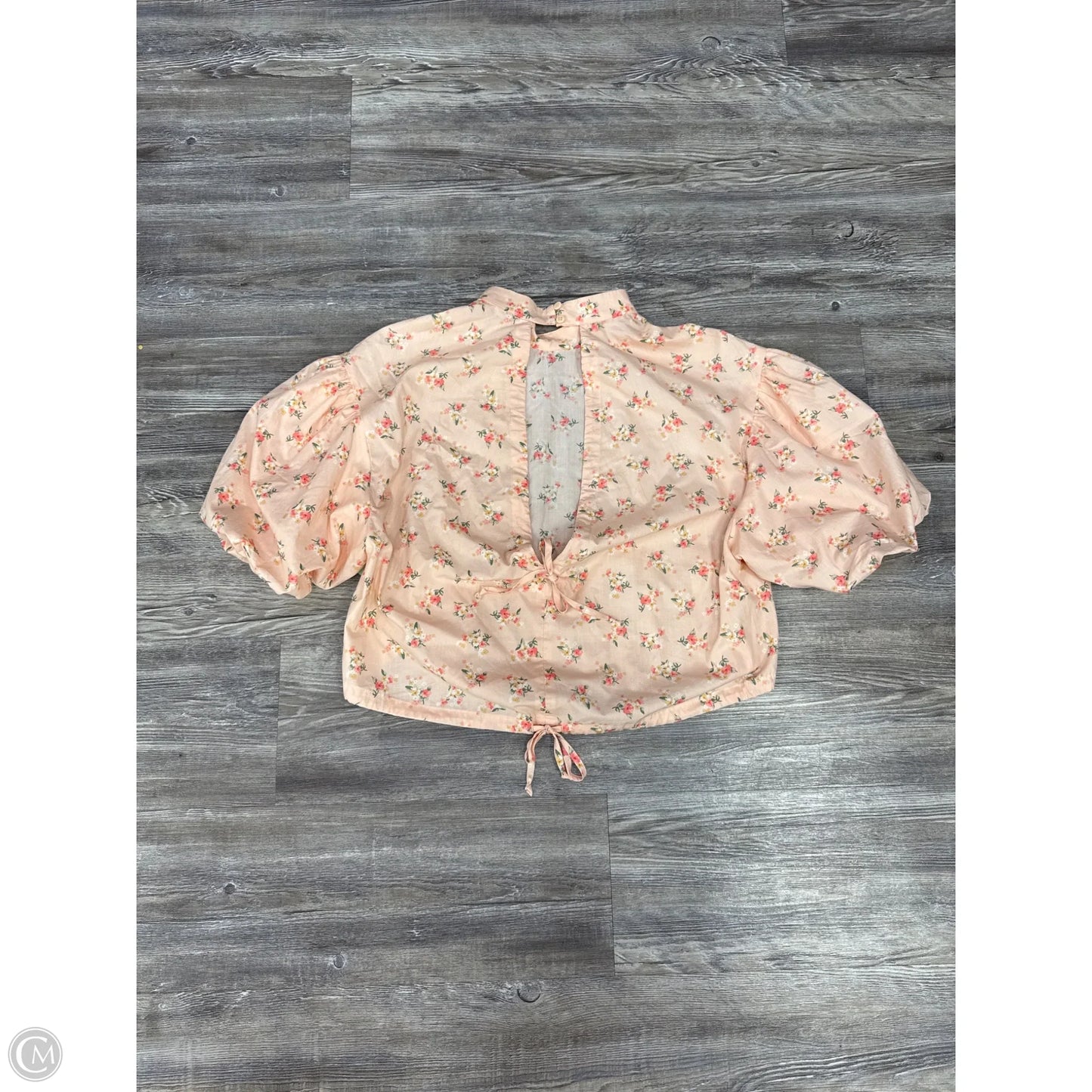 Top Short Sleeve By Anthropologie In Pink, Size: S