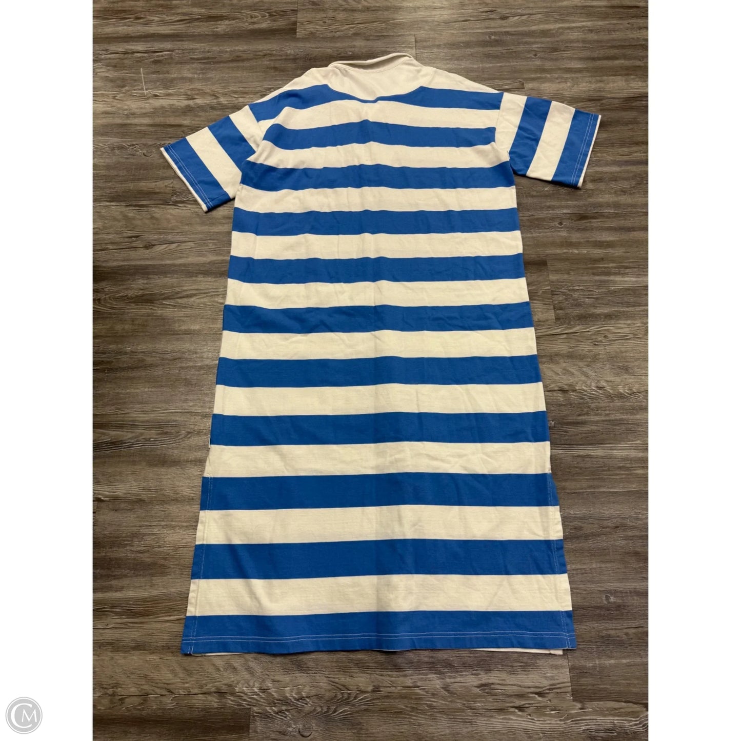 Dress Casual Maxi By Daily Practice By Anthropologie In Blue & White, Size: L