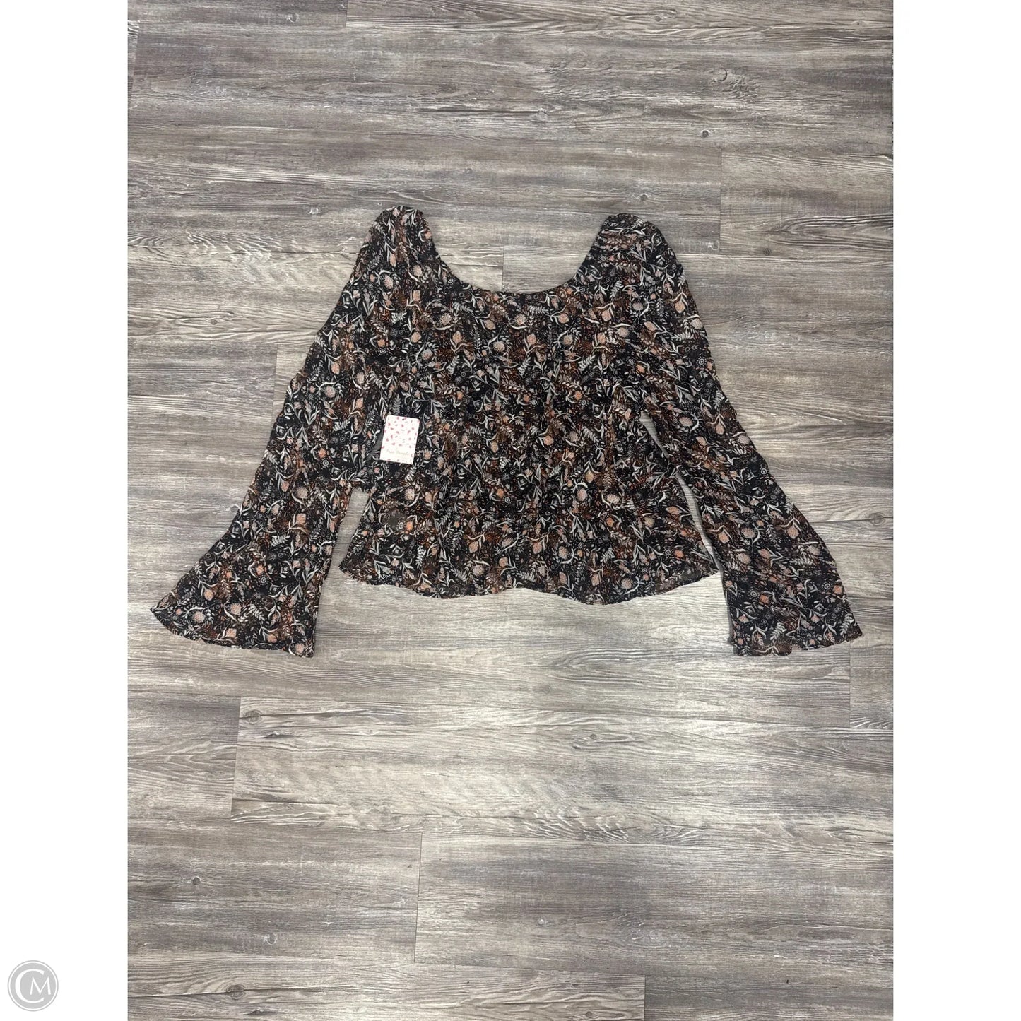 Top Long Sleeve By Free People In Black, Size: S