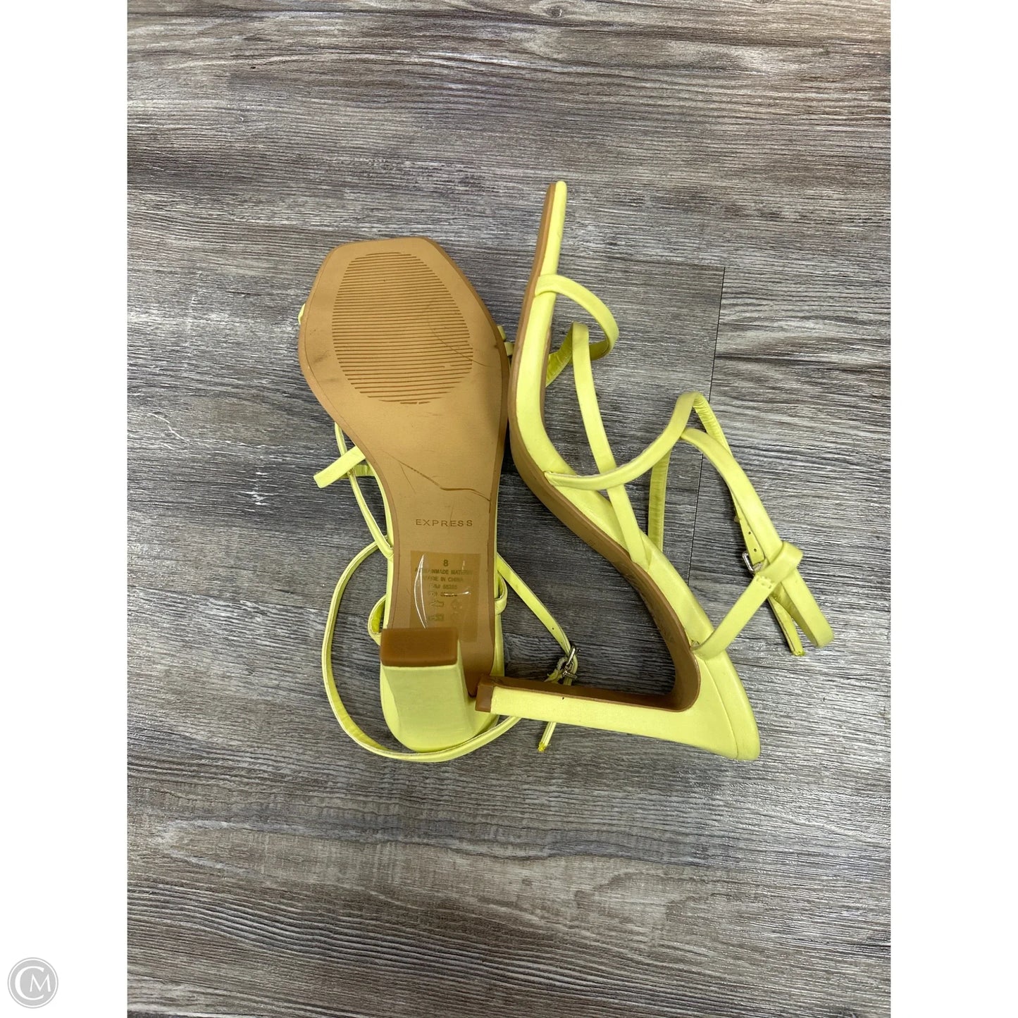 Shoes Heels Stiletto By Express In Yellow, Size: 8