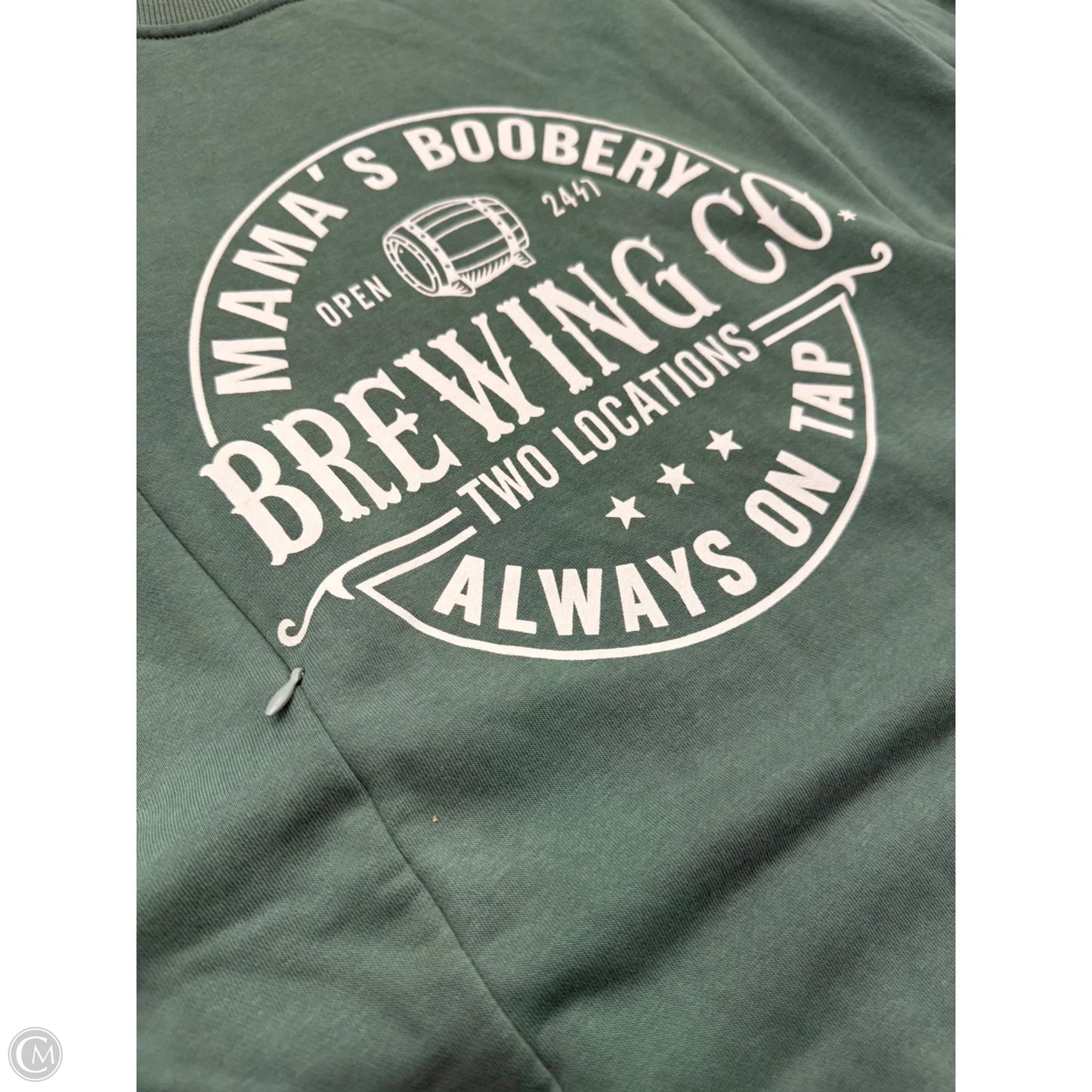 Sweatshirt Collar By Mamas Boobery In Green, Size: Xl