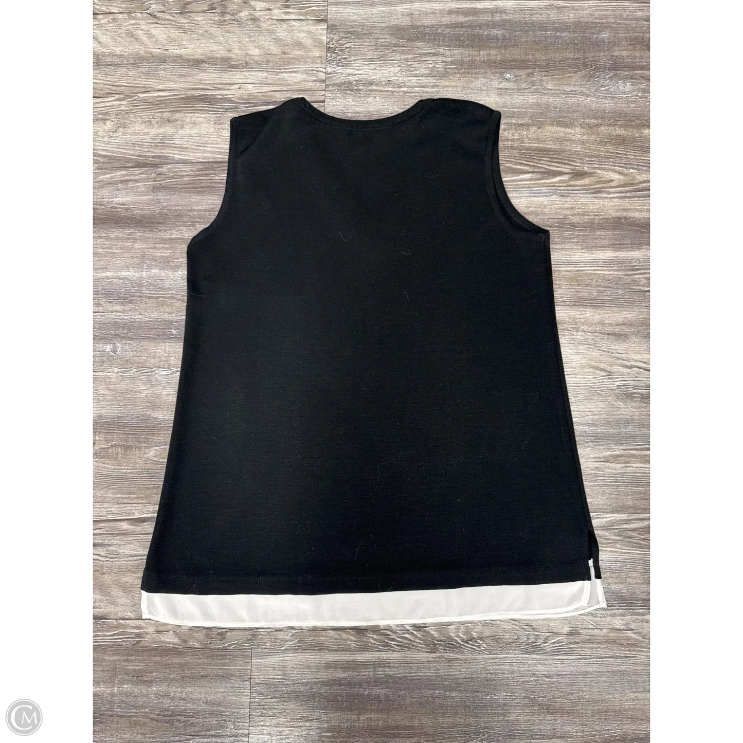 Top Sleeveless By Ming Wang In Black & White, Size: S/M
