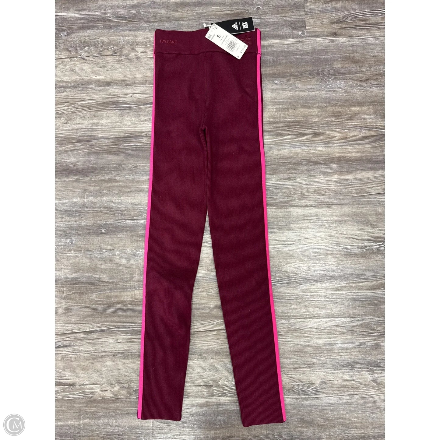 Pants Leggings By Adidas In Maroon, Size: S