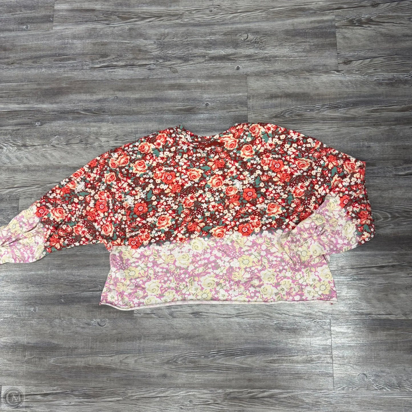 Top Long Sleeve By Free People In Floral Print, Size: L