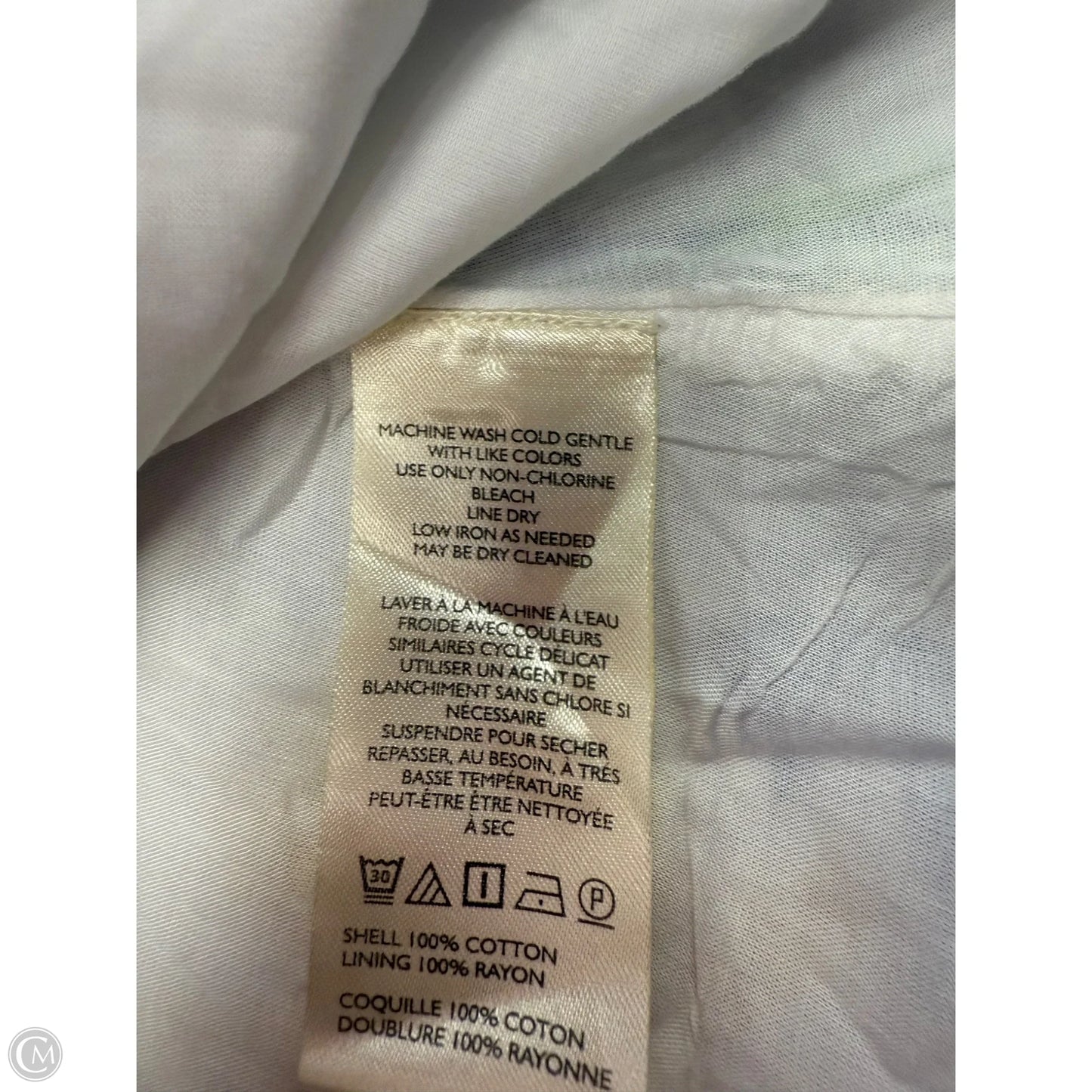 Dress Casual Short By Maeve In Blue & White, Size: 12