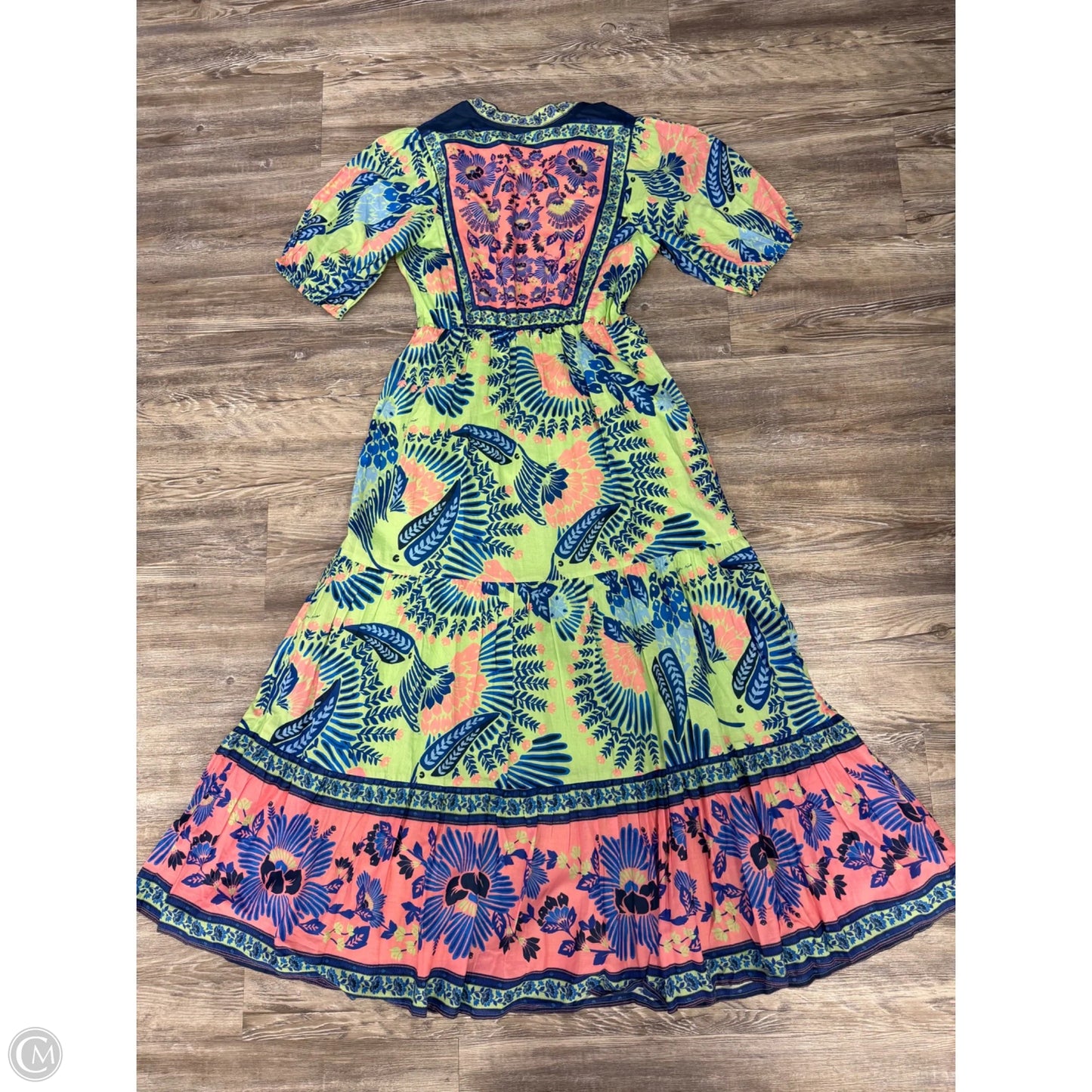 Dress Casual Maxi By Farm Rio In Blue & Green, Size: S