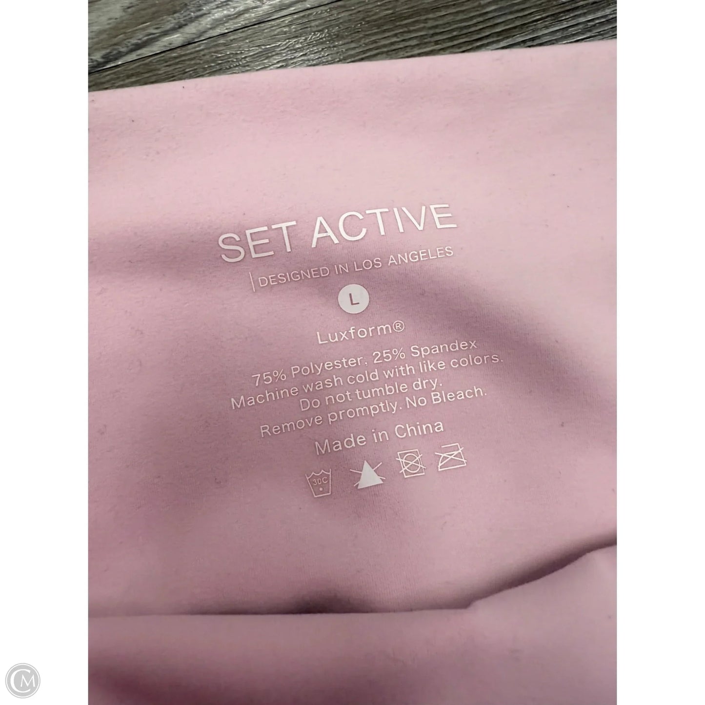 Athletic Leggings By Set Active In Pink, Size: L