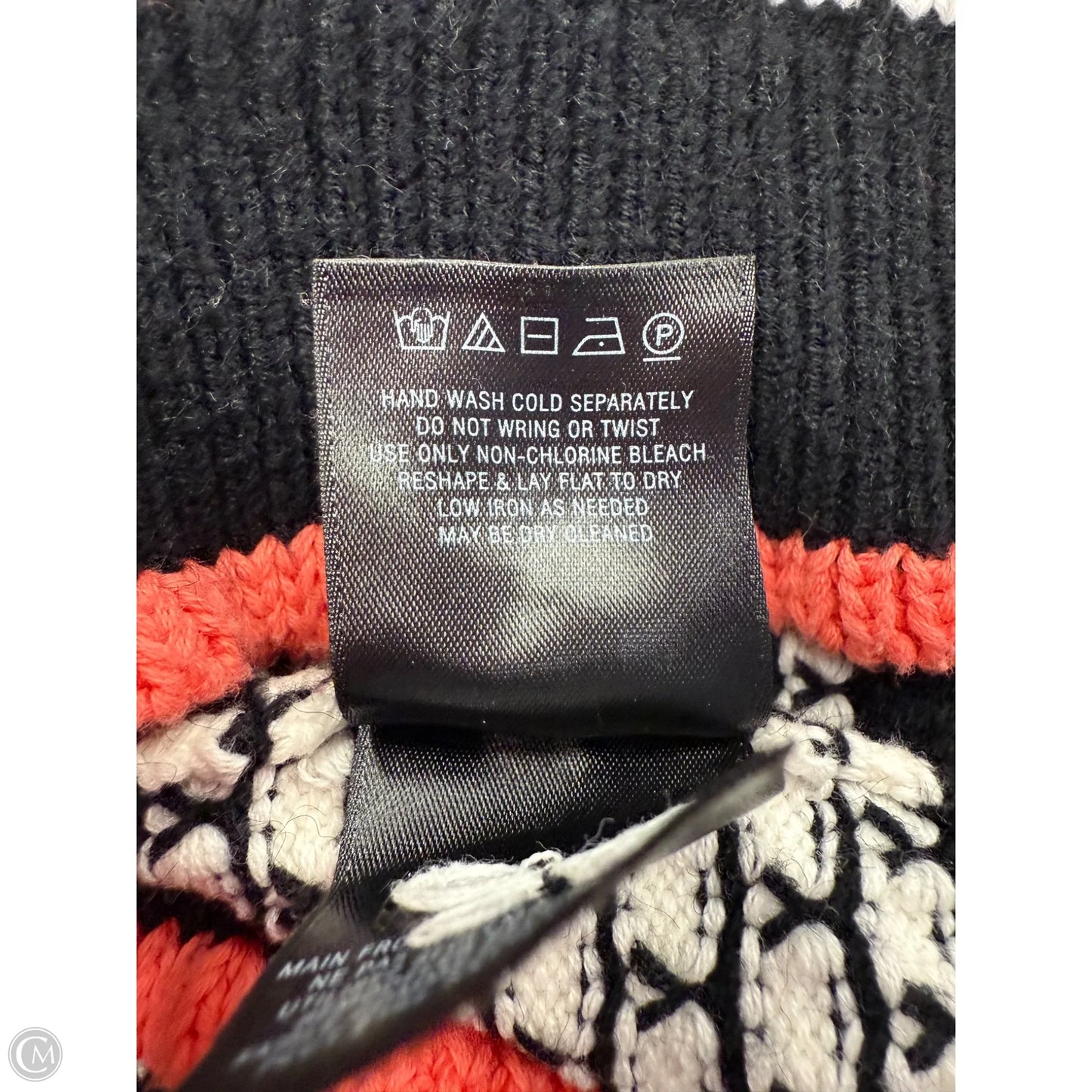 Sweater Short Sleeve By Moth In Black & Cream, Size: Xs